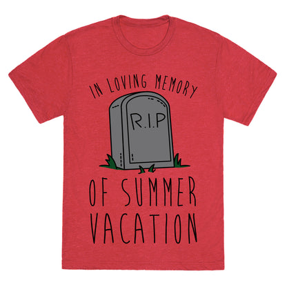 In Loving Memory Of Summer Vacation Unisex Triblend Tee