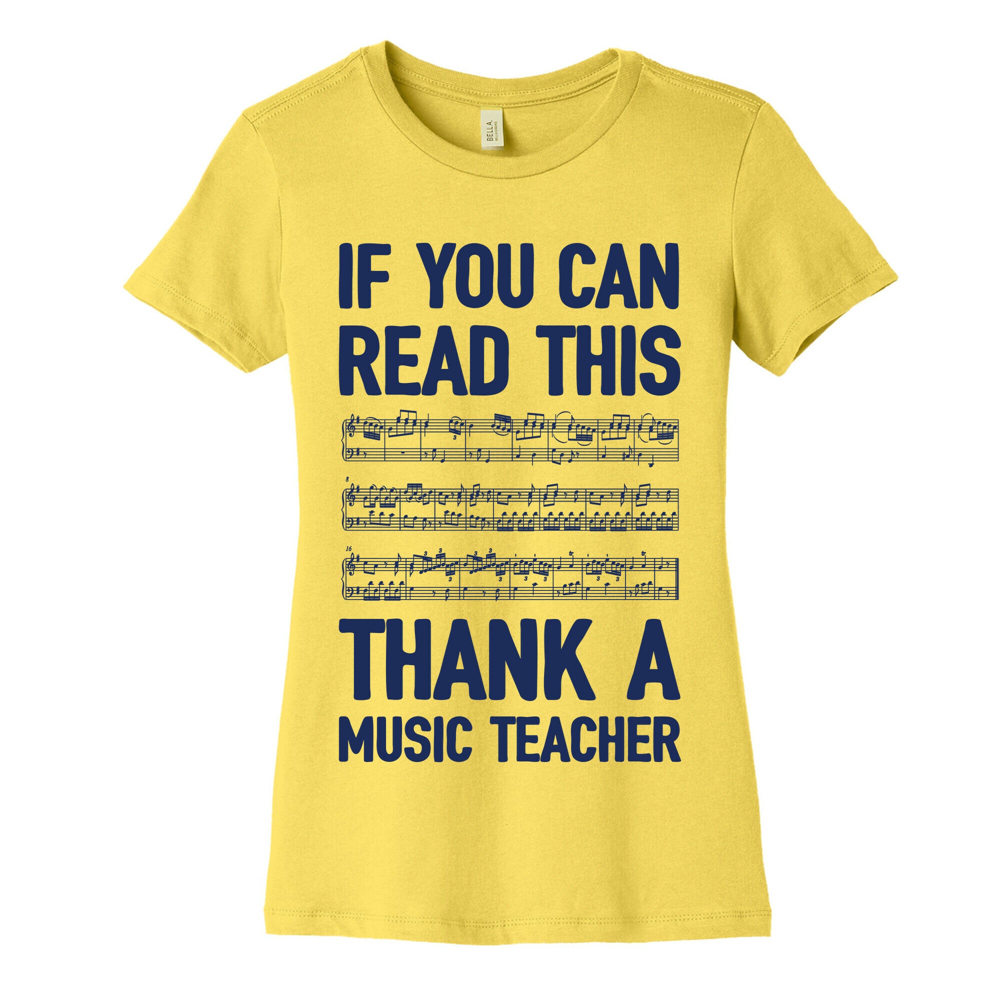 If You Can Read This Thank A Music Teacher Women's Cotton Tee
