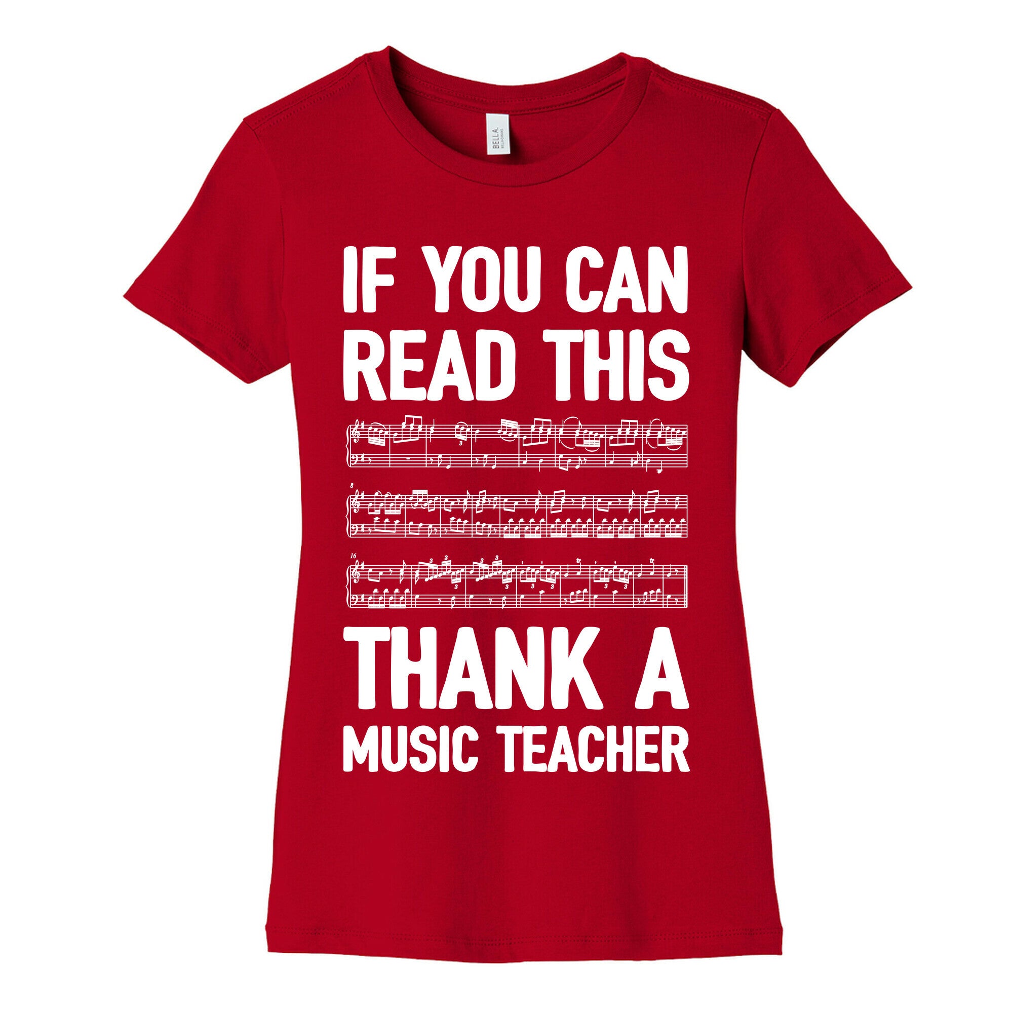 If You Can Read This Thank A Music Teacher Women's Cotton Tee