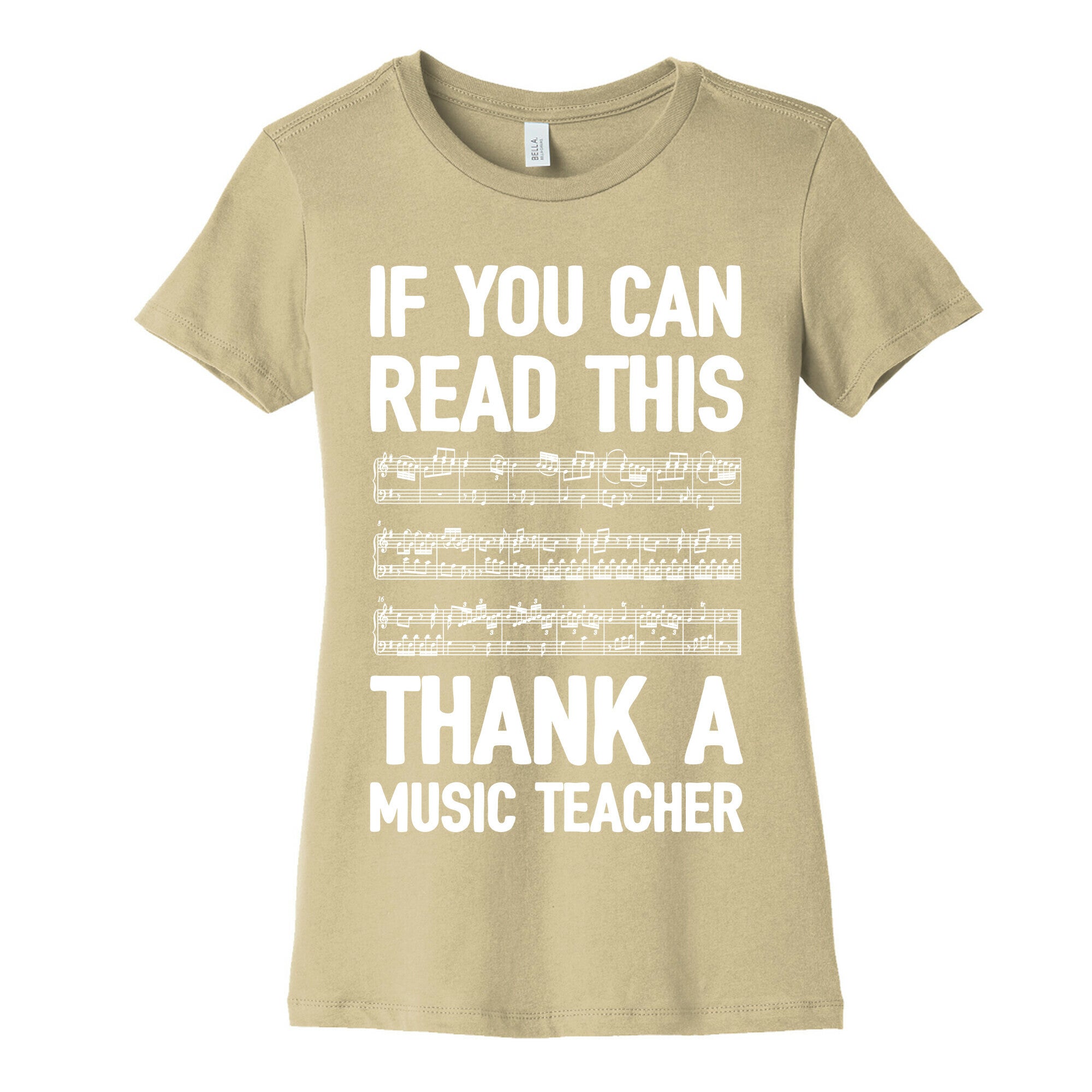 If You Can Read This Thank A Music Teacher Women's Cotton Tee