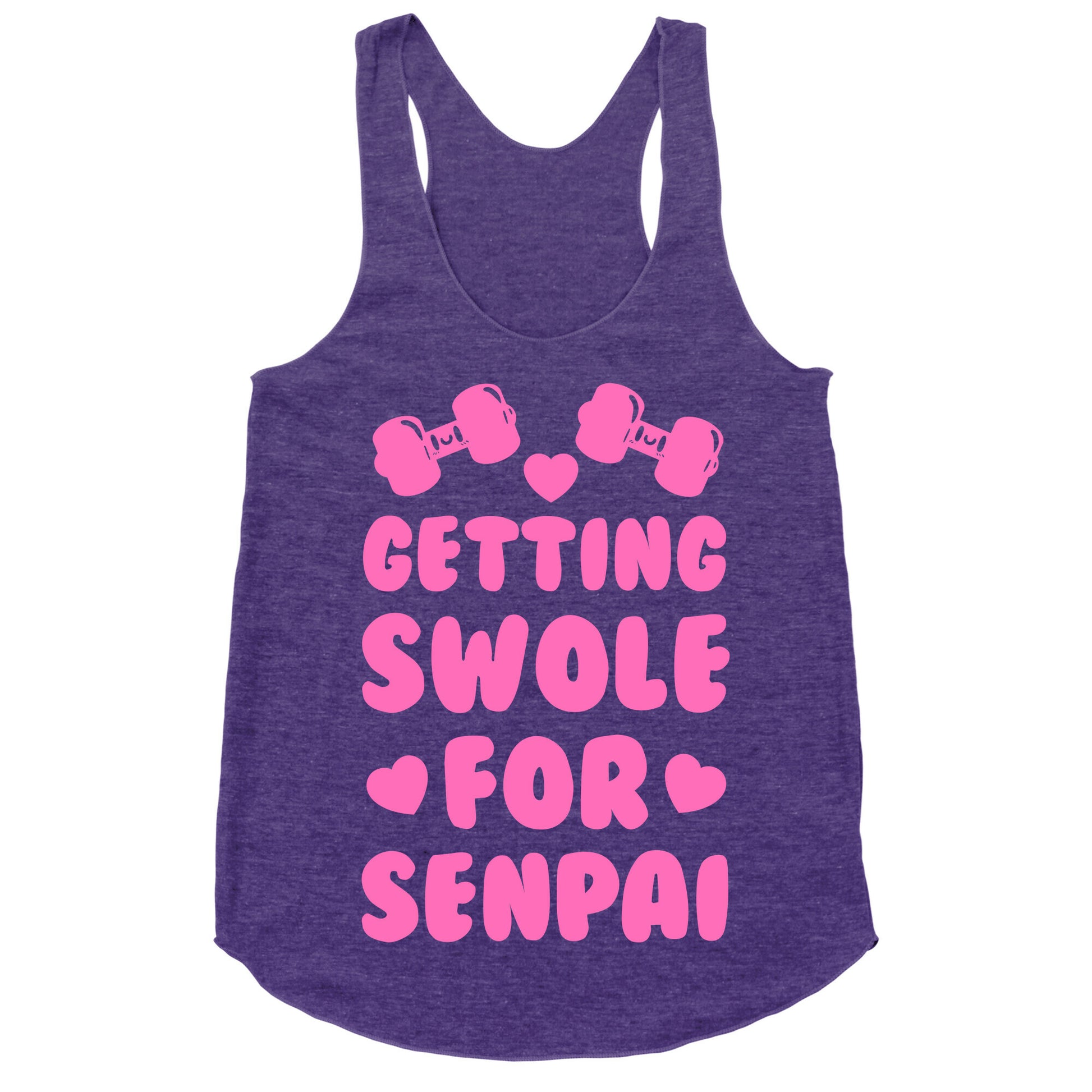 Getting Swole for Senpai Racerback Tank