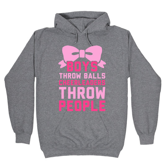 Boys Throw Balls Cheerleaders Throw People Hoodie