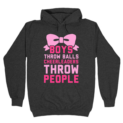 Boys Throw Balls Cheerleaders Throw People Hoodie