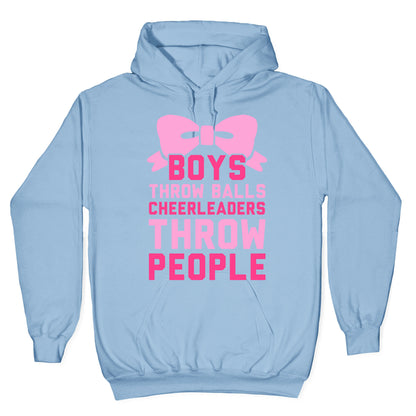 Boys Throw Balls Cheerleaders Throw People Hoodie