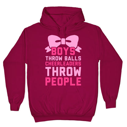 Boys Throw Balls Cheerleaders Throw People Hoodie