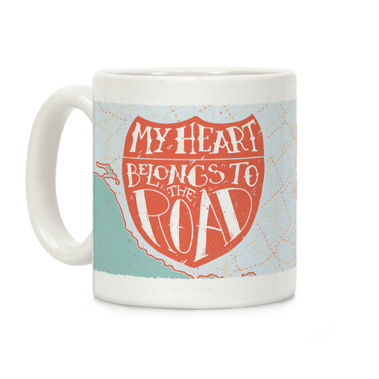 My Heart Belongs to the Road Coffee Mug