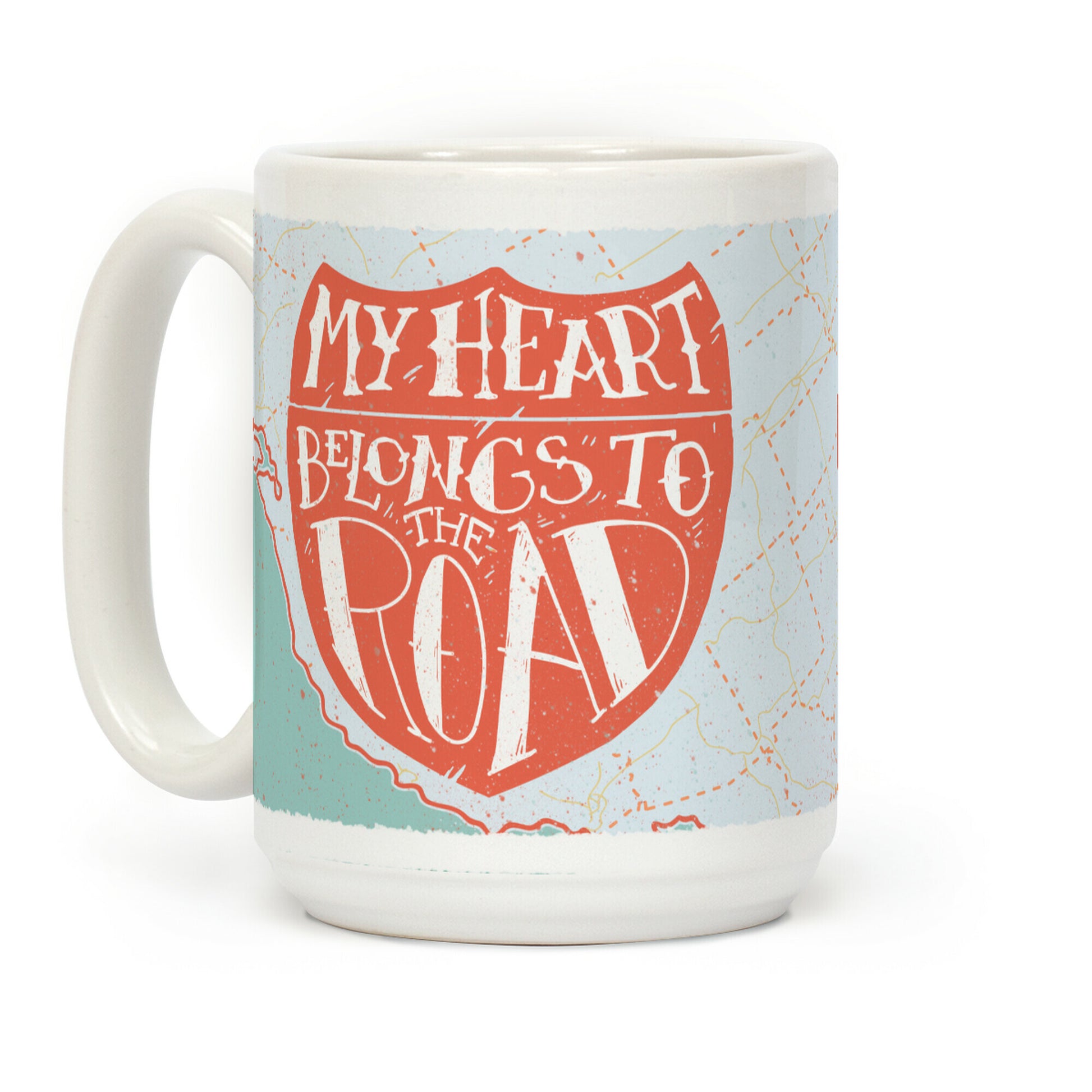 My Heart Belongs to the Road Coffee Mug