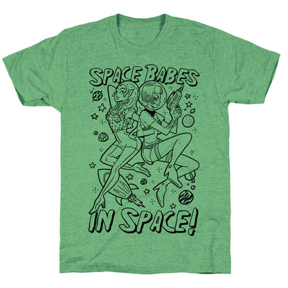 Space Babes In Space! Unisex Triblend Tee