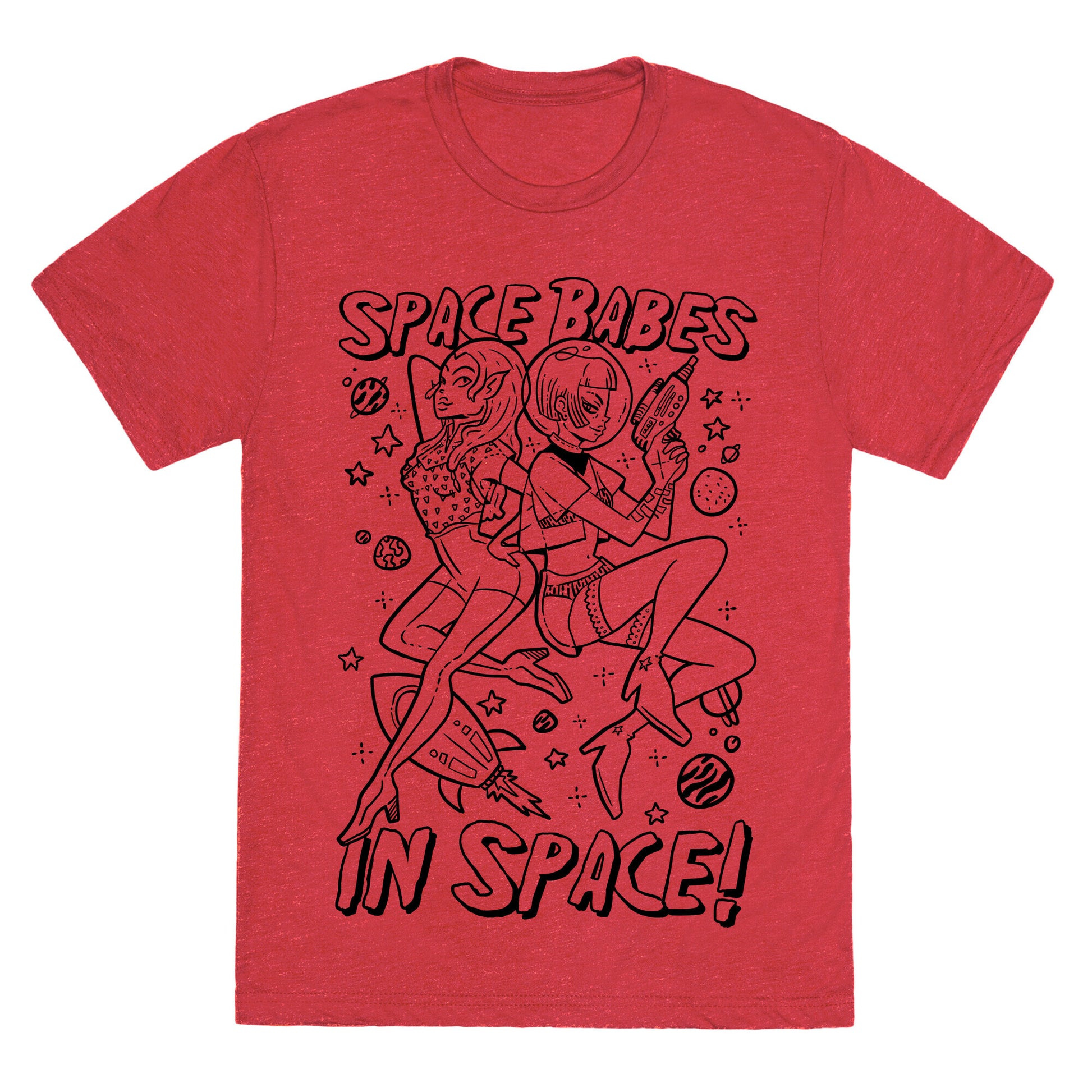 Space Babes In Space! Unisex Triblend Tee