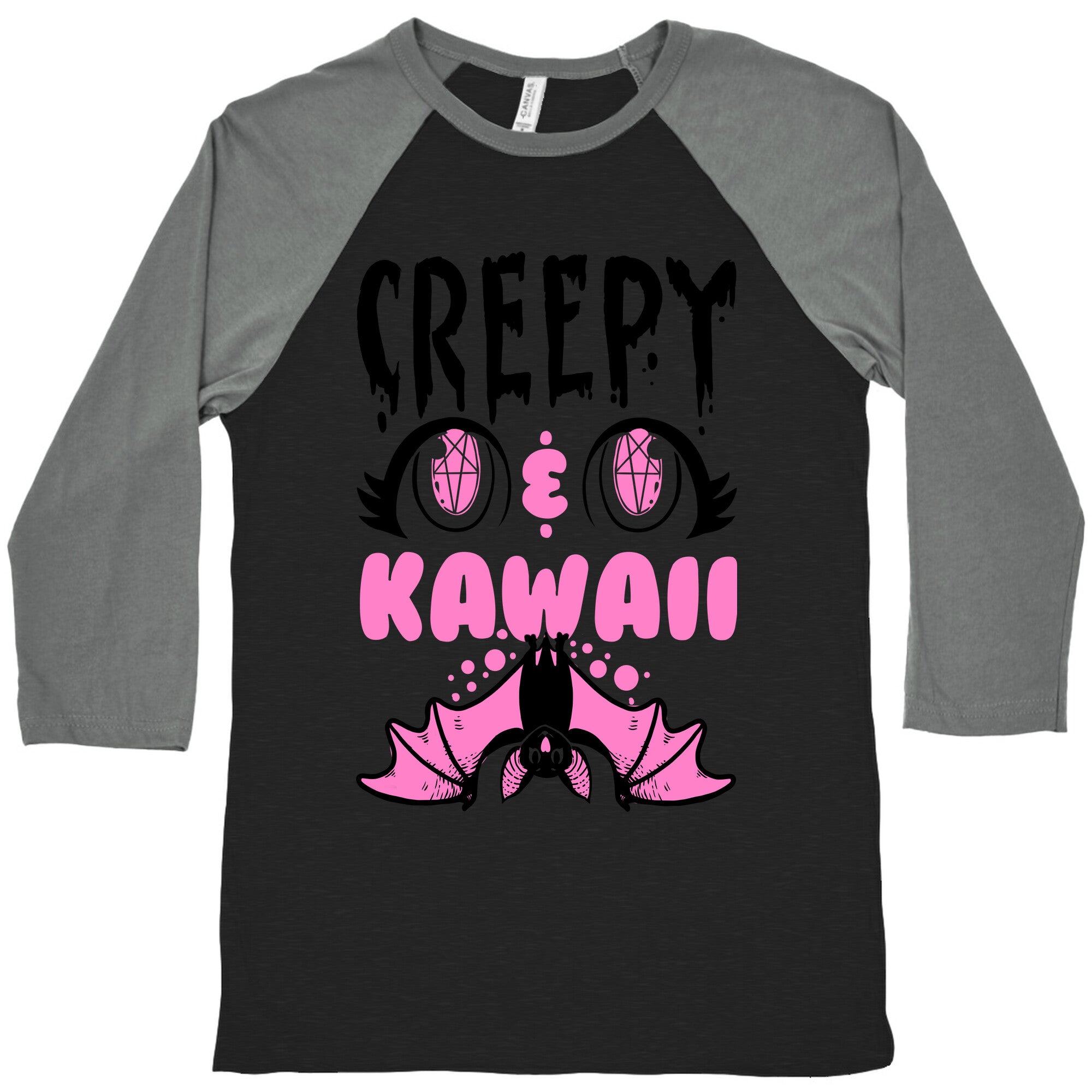 Creepy and Kawaii Baseball Tee