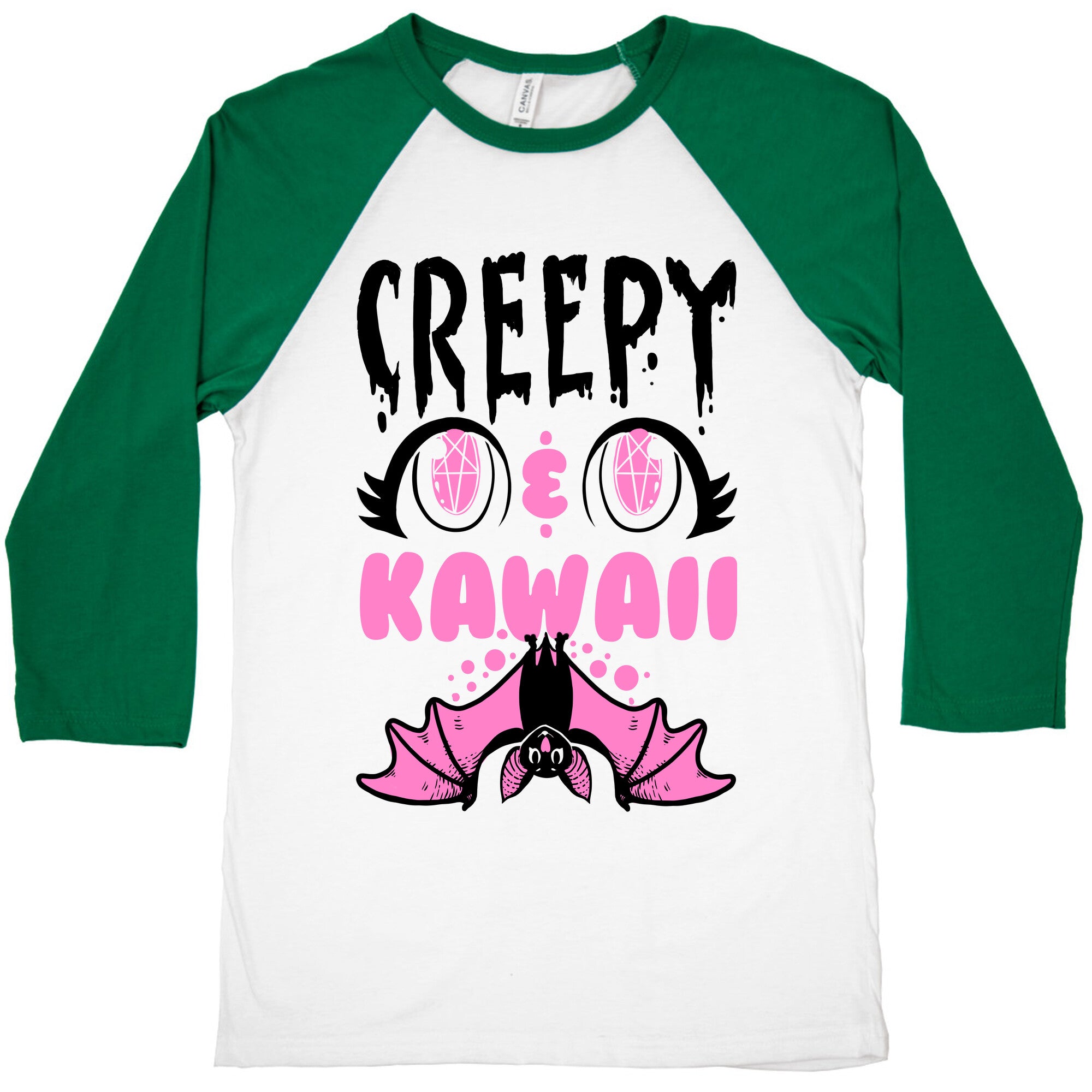 Creepy and Kawaii Baseball Tee