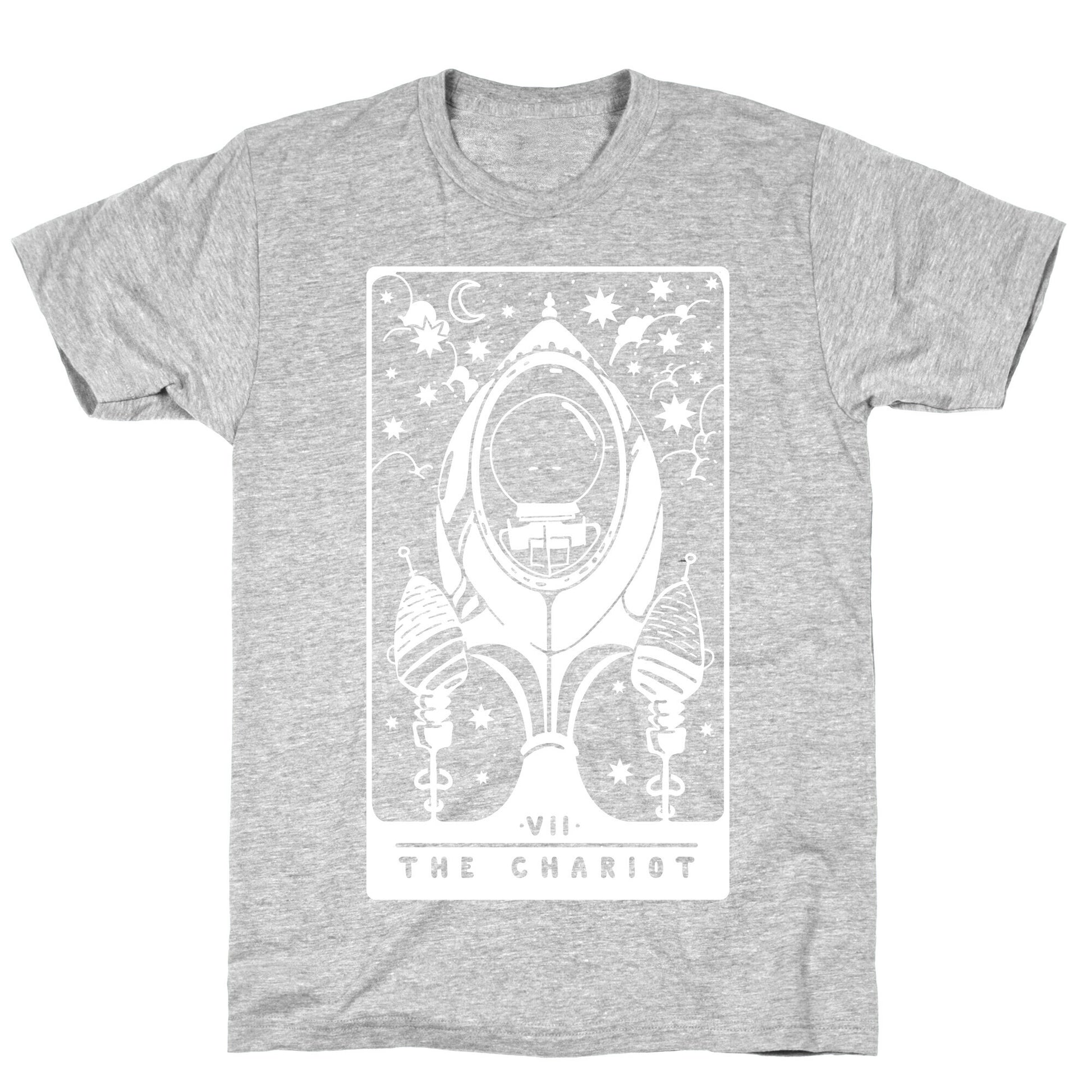The Chariot Space Rocket Tarot Card T-Shirt