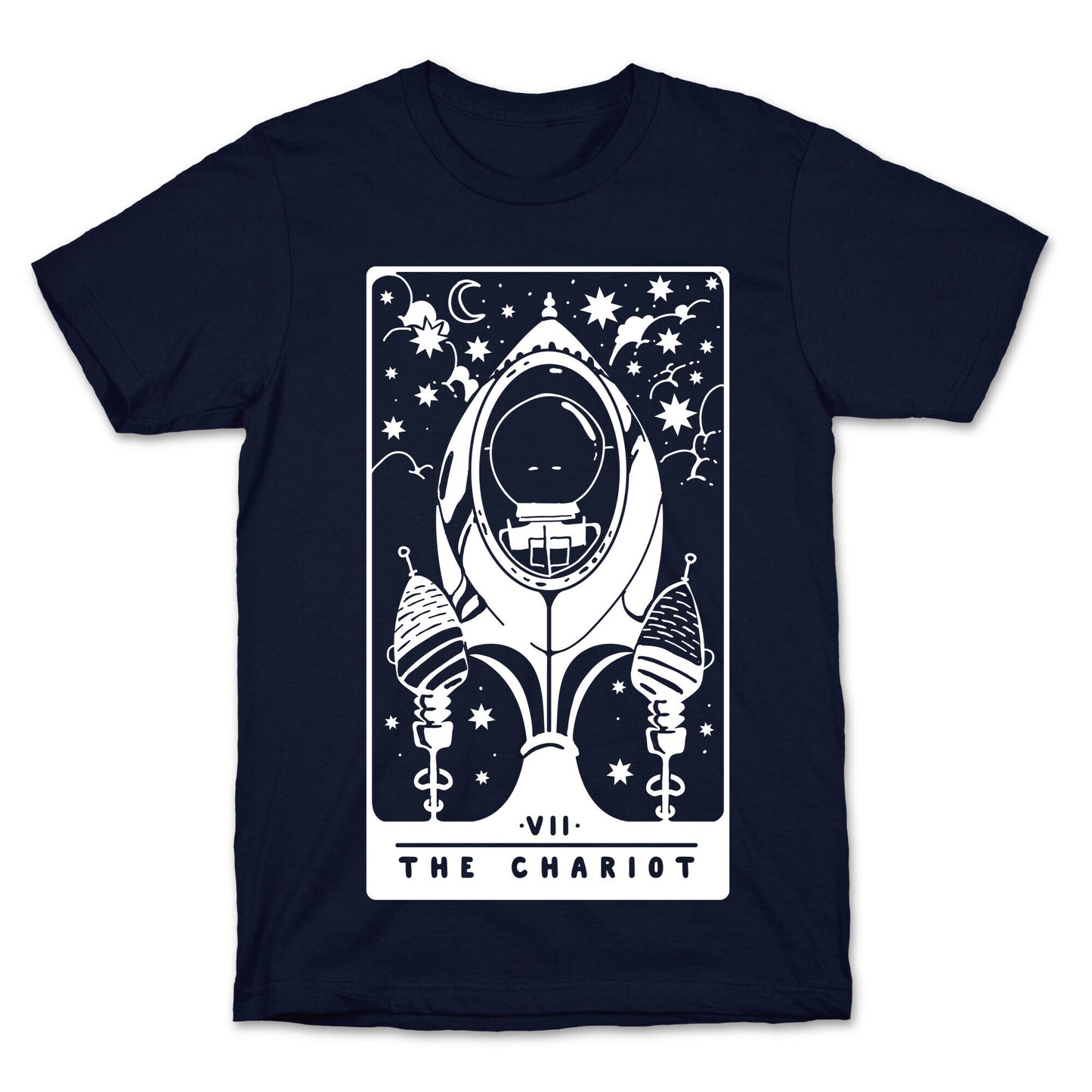 The Chariot Space Rocket Tarot Card T-Shirt