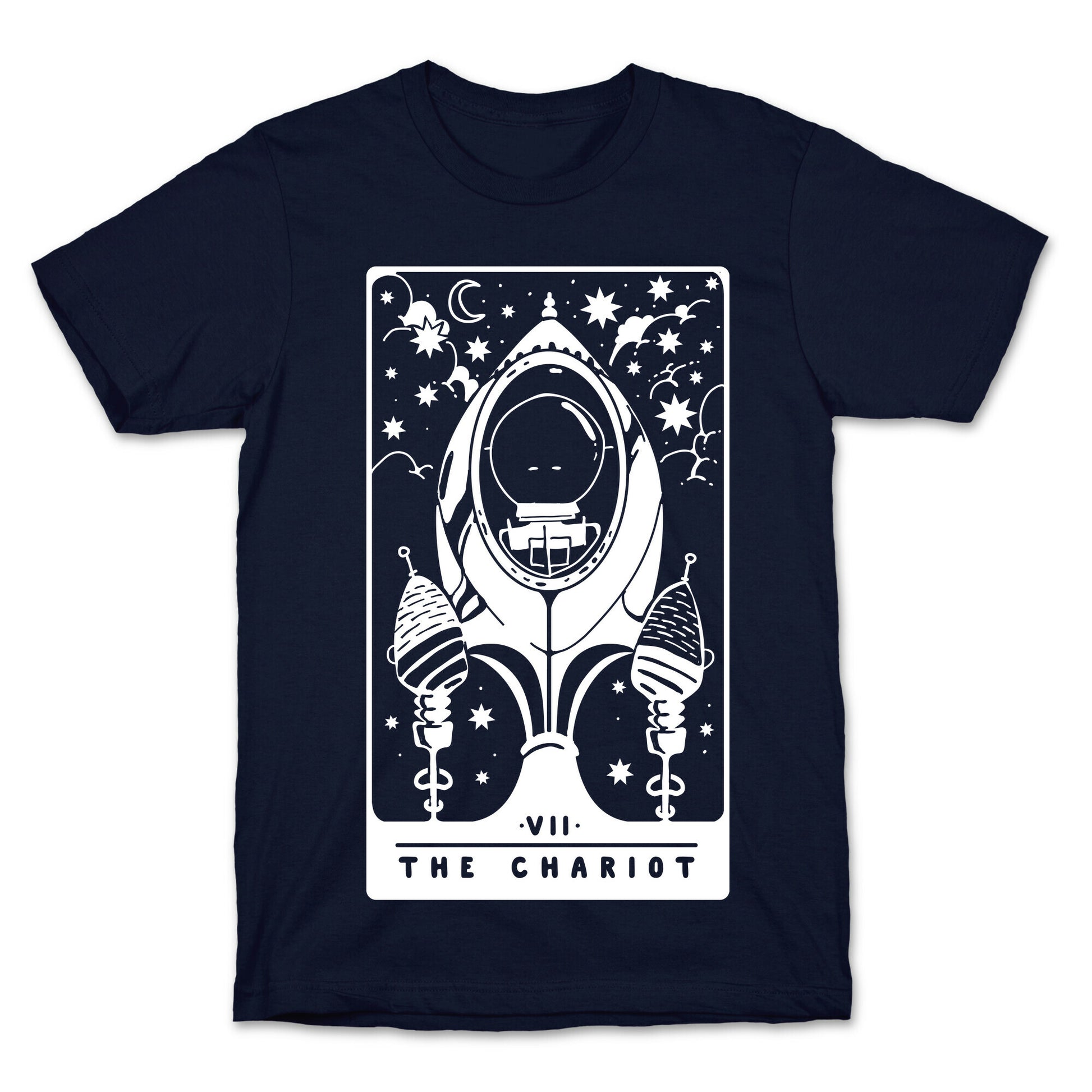 The Chariot Space Rocket Tarot Card T-Shirt