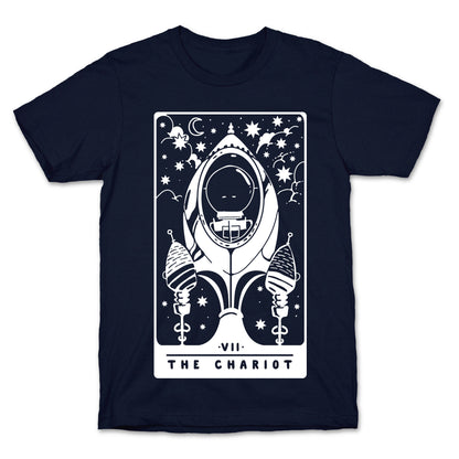 The Chariot Space Rocket Tarot Card T-Shirt