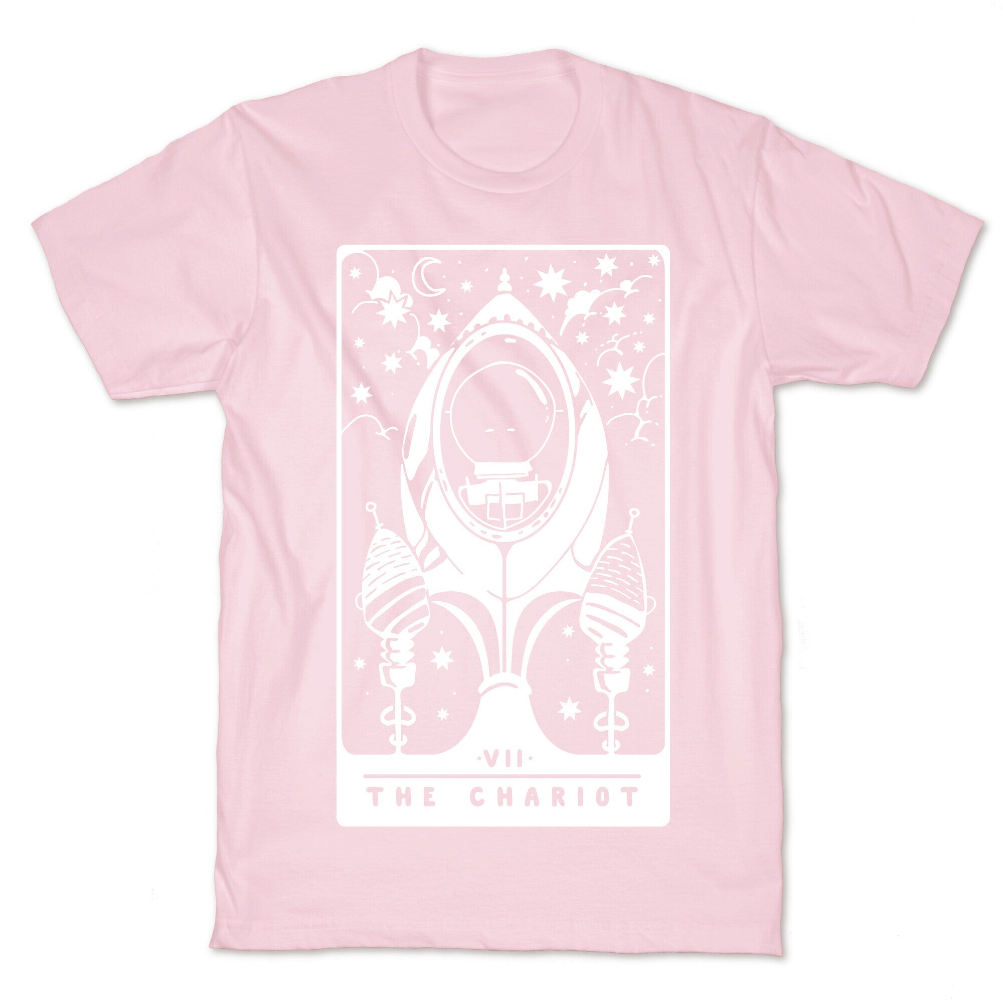 The Chariot Space Rocket Tarot Card T-Shirt