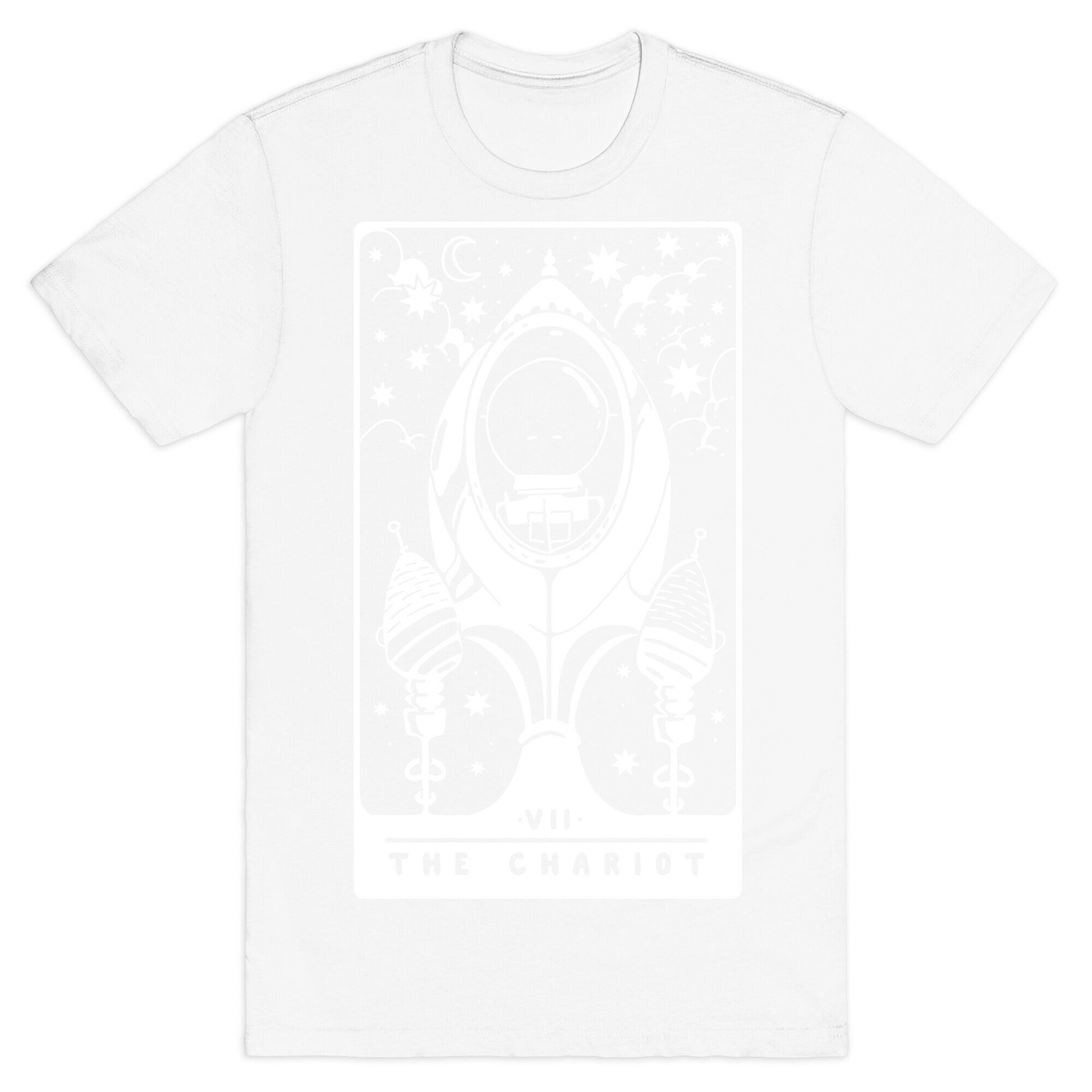 The Chariot Space Rocket Tarot Card T-Shirt
