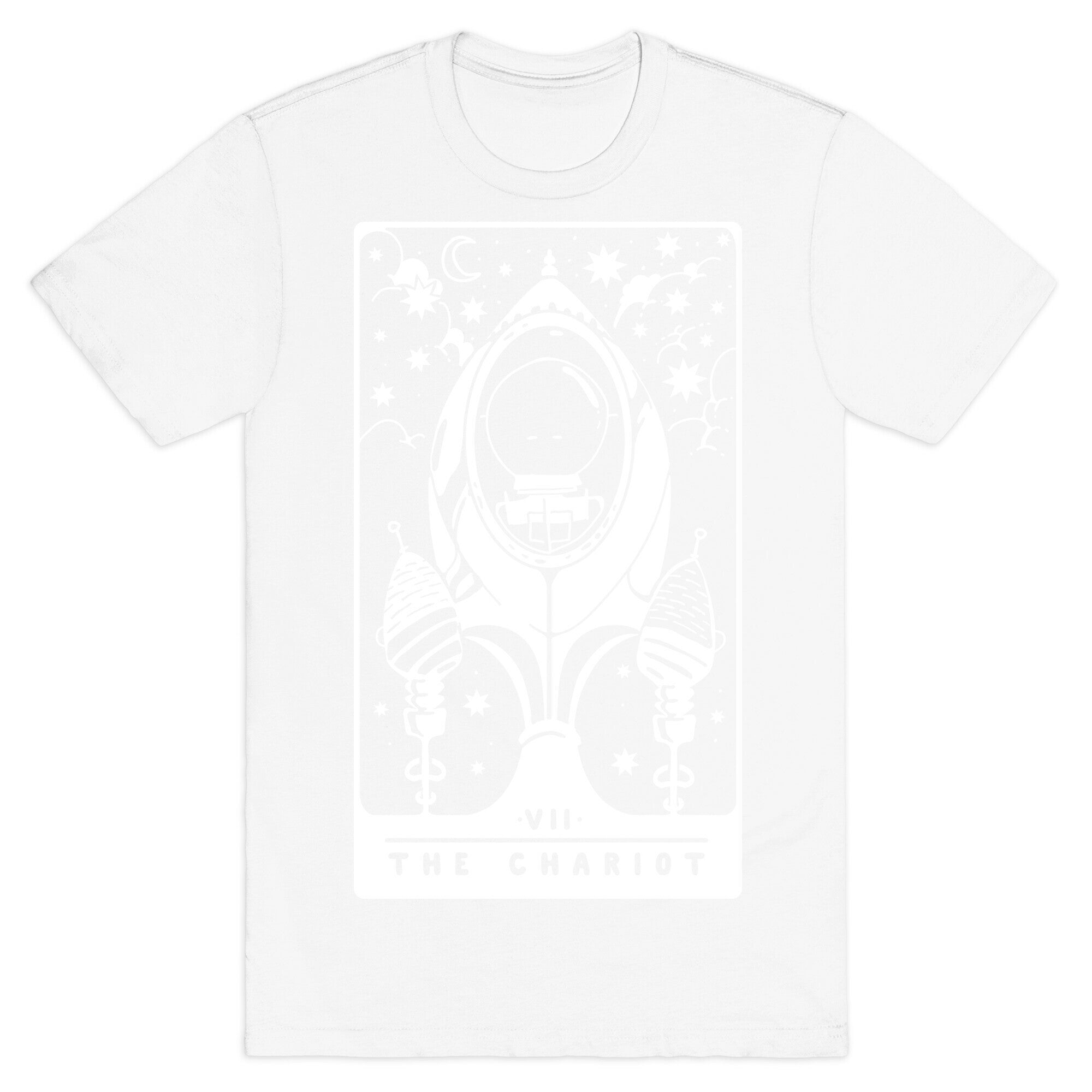The Chariot Space Rocket Tarot Card T-Shirt