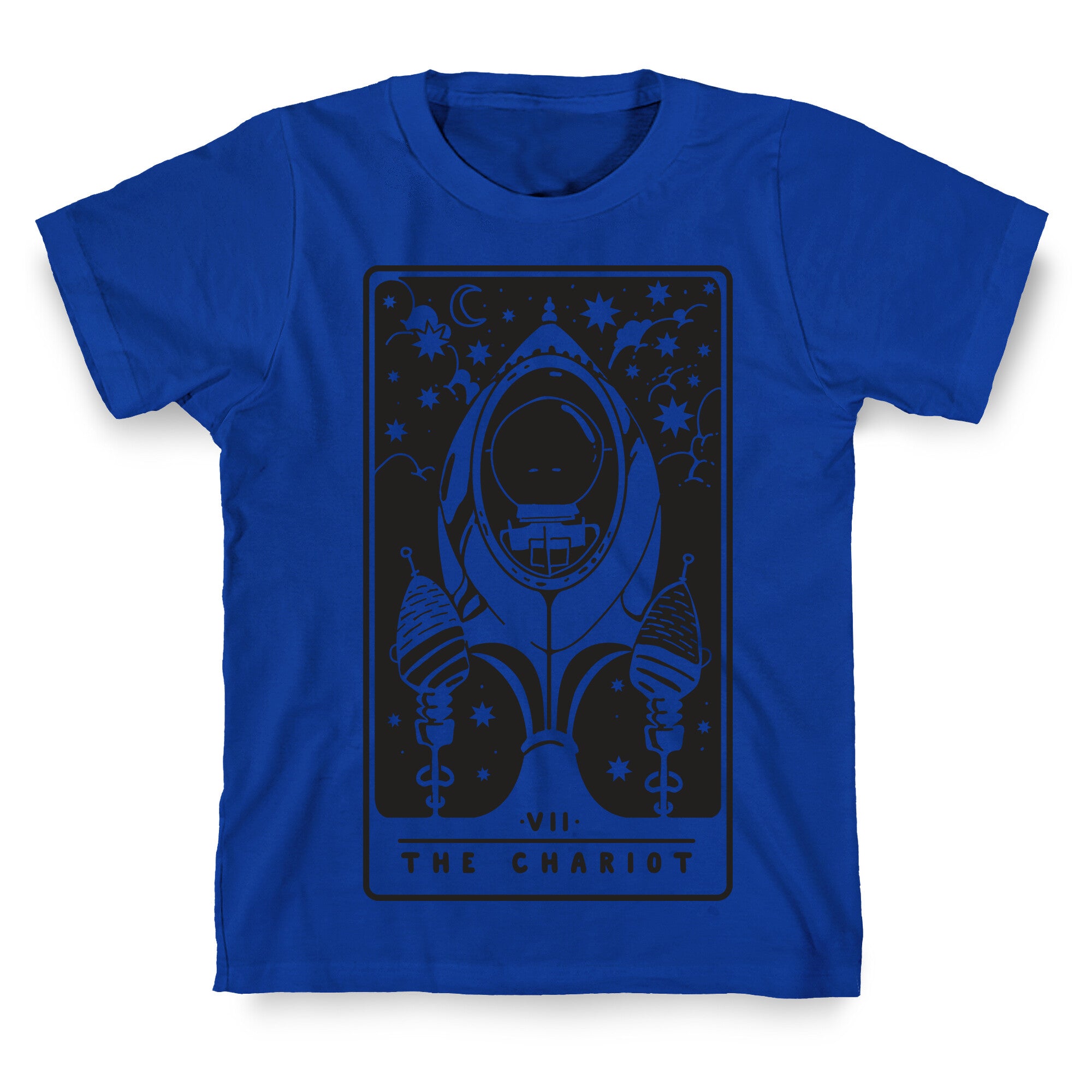The Chariot Space Rocket Tarot Card T-Shirt
