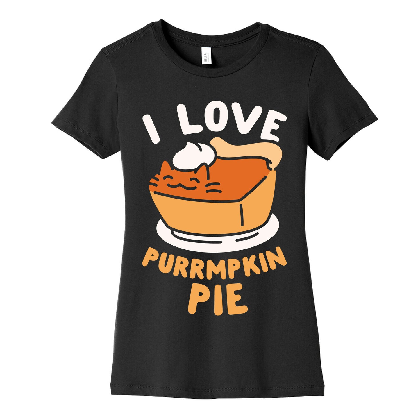 I Love Purrmpkin Pie Women's Cotton Tee