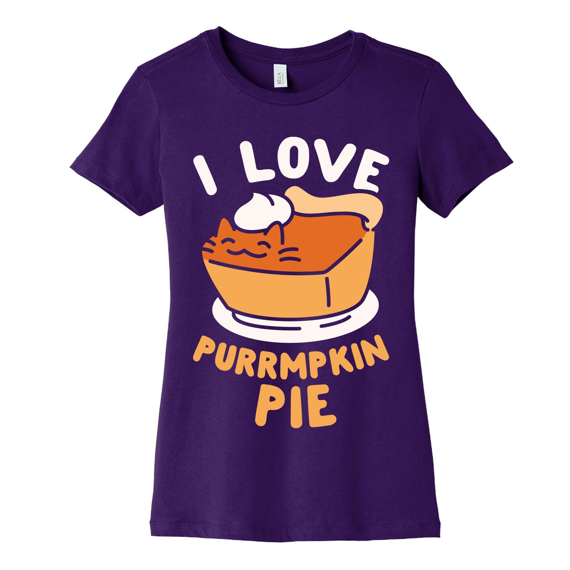 I Love Purrmpkin Pie Women's Cotton Tee