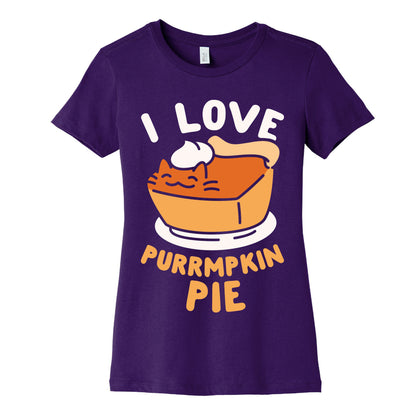 I Love Purrmpkin Pie Women's Cotton Tee
