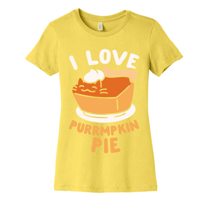 I Love Purrmpkin Pie Women's Cotton Tee
