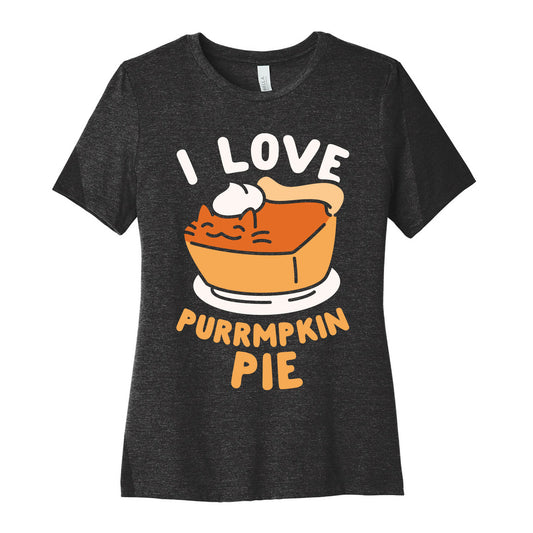 I Love Purrmpkin Pie Women's Cotton Tee
