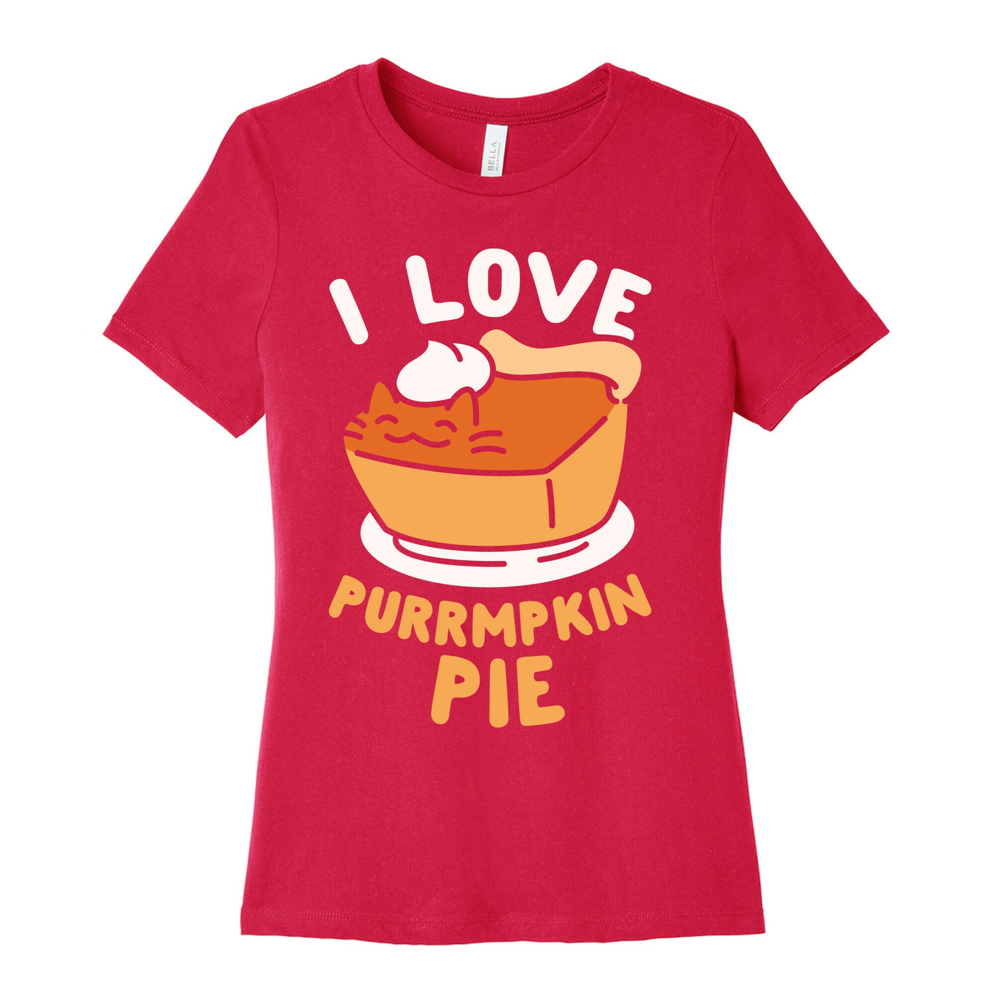 I Love Purrmpkin Pie Women's Cotton Tee