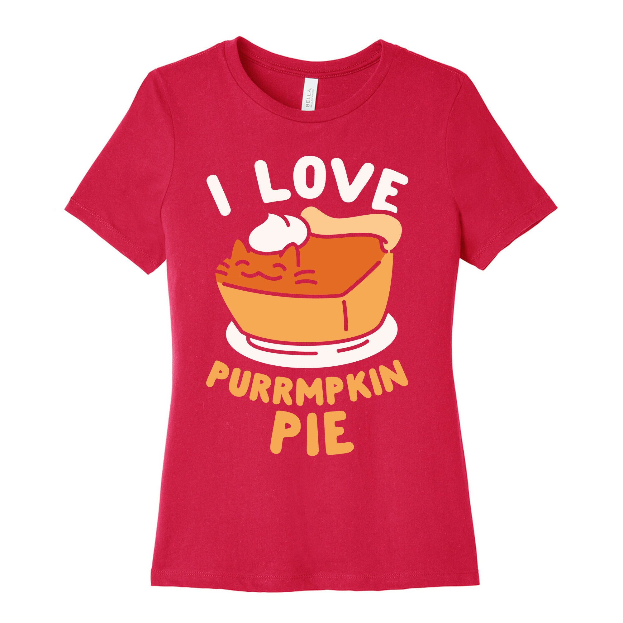 I Love Purrmpkin Pie Women's Cotton Tee