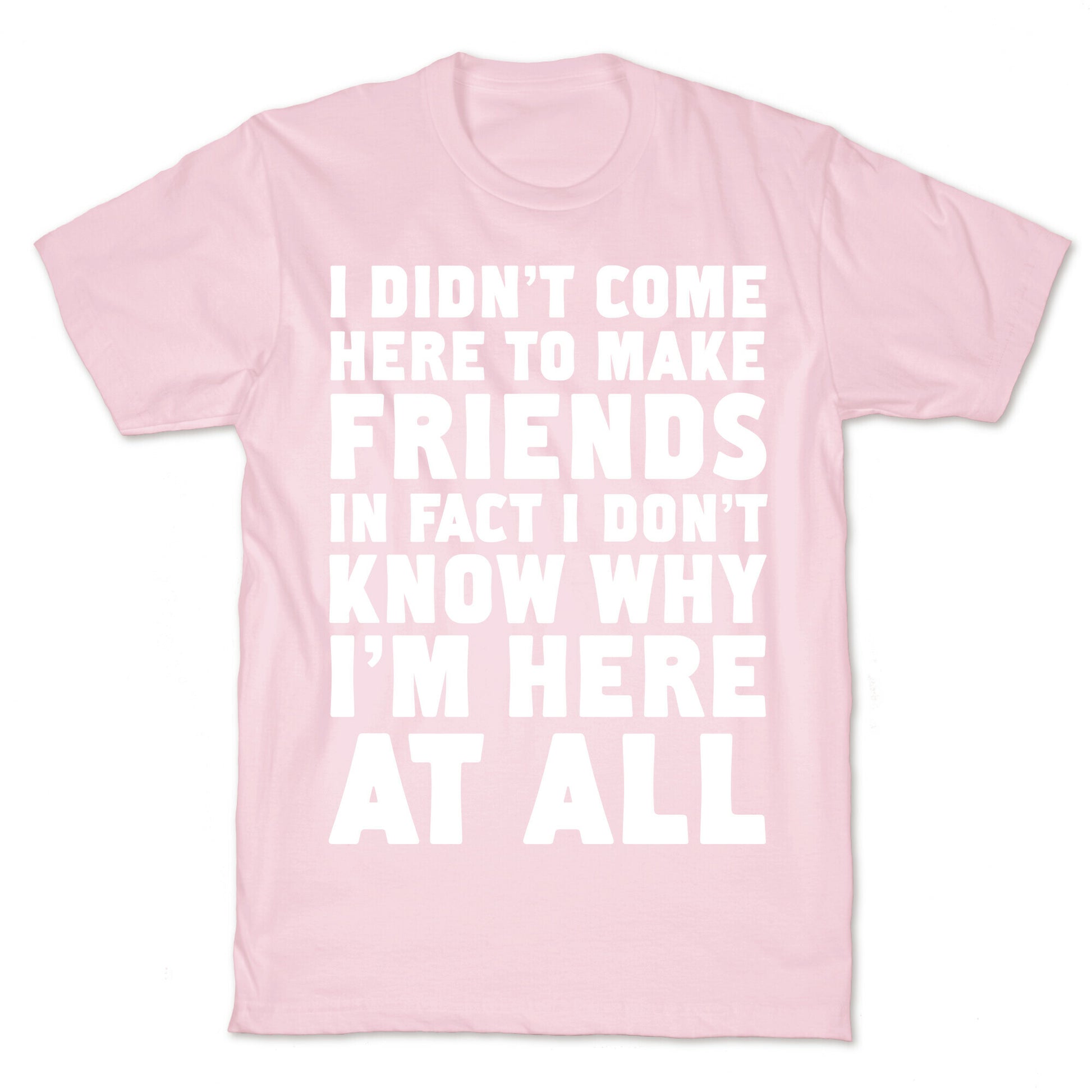 I Didn't Come Here to Make Friends in Fact I Don't Know Why I'm Here at all T-Shirt