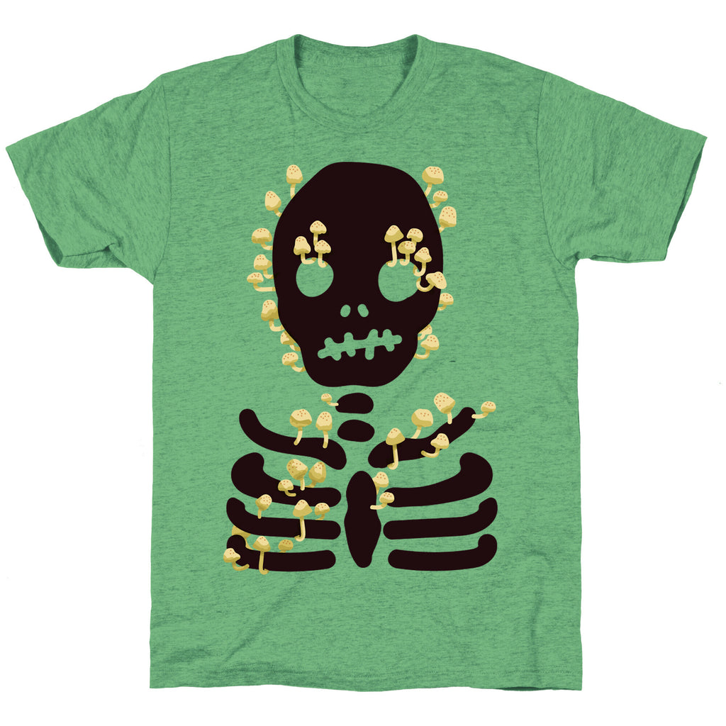 Mushroom Skeleton Unisex Triblend Tee
