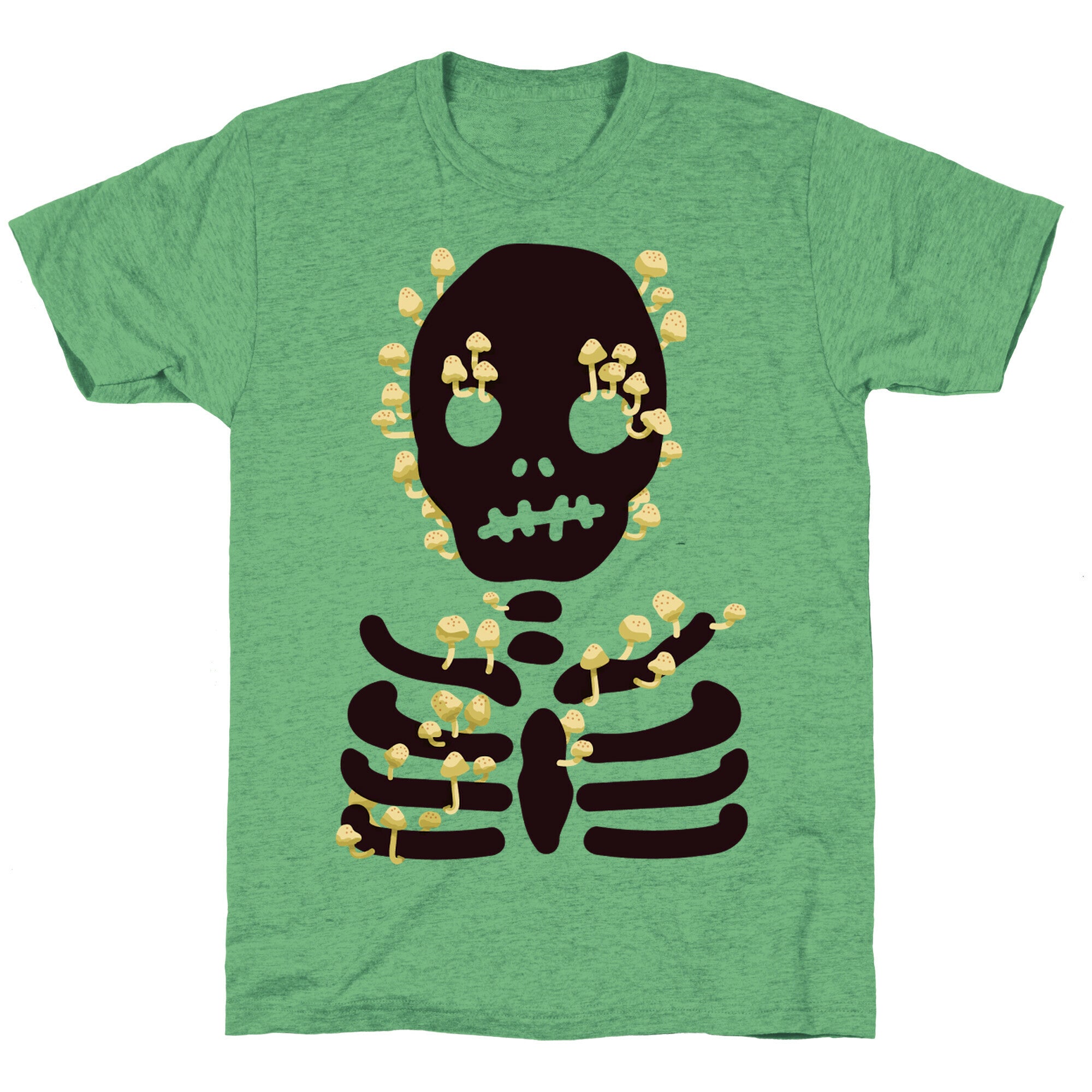 Mushroom Skeleton Unisex Triblend Tee