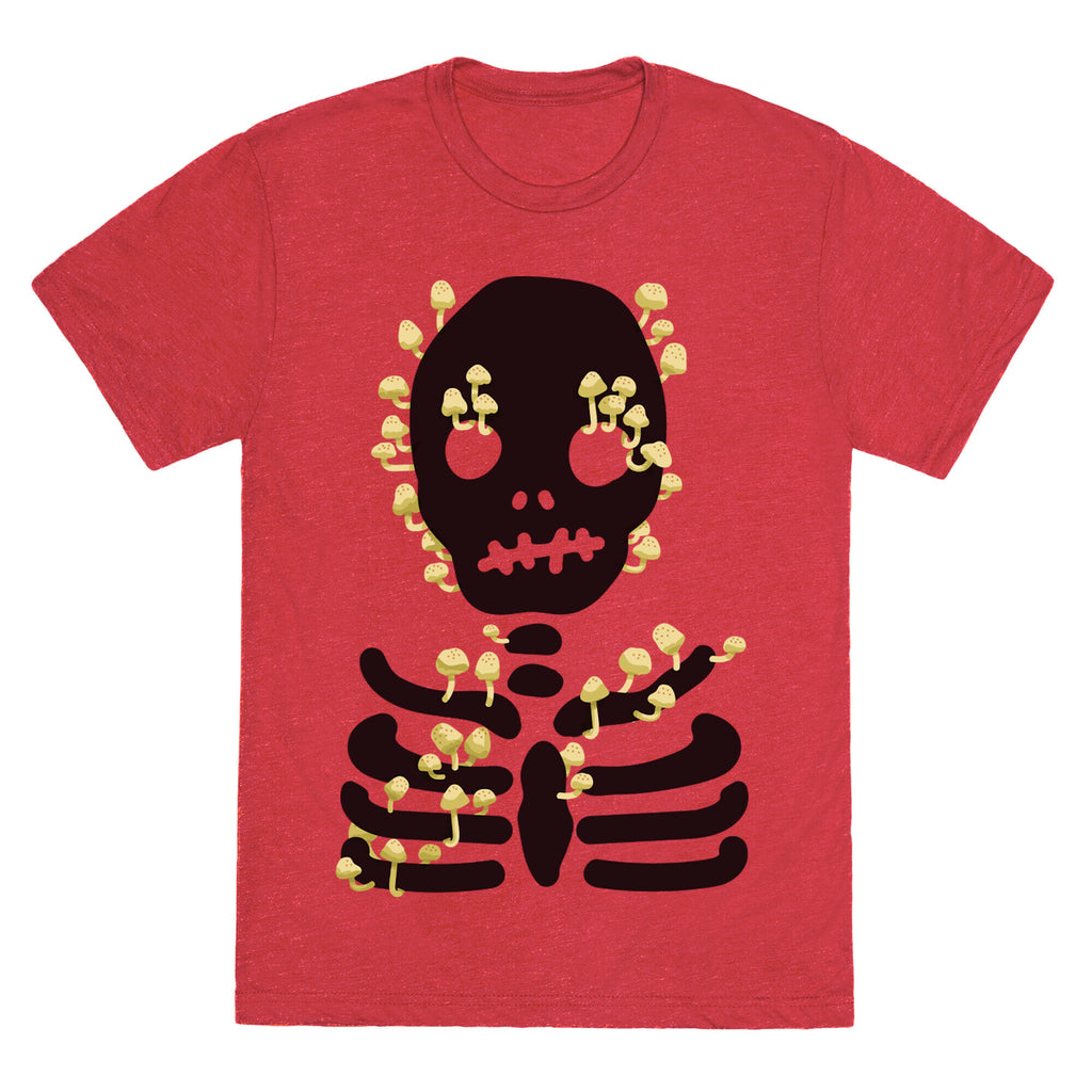 Mushroom Skeleton Unisex Triblend Tee