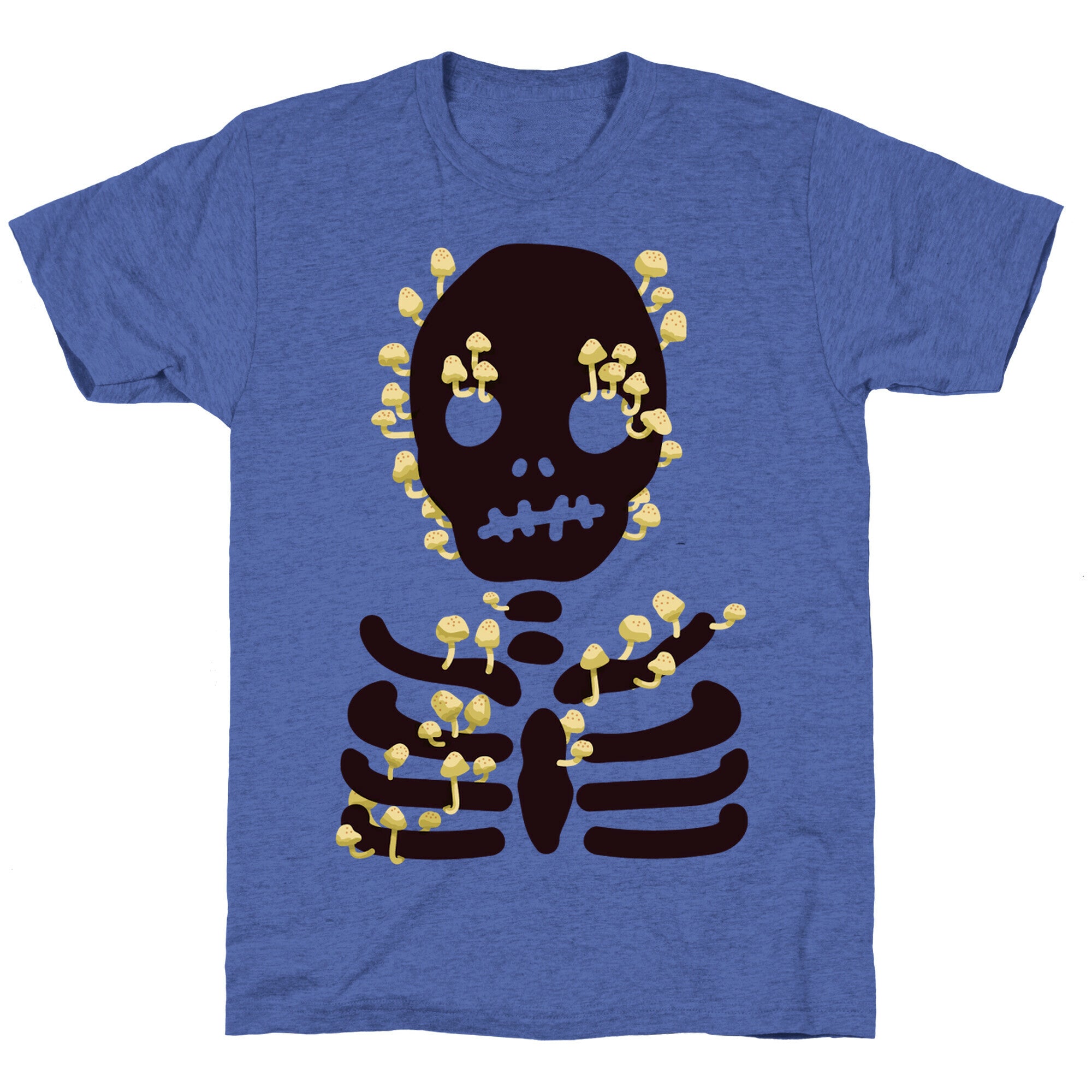 Mushroom Skeleton Unisex Triblend Tee