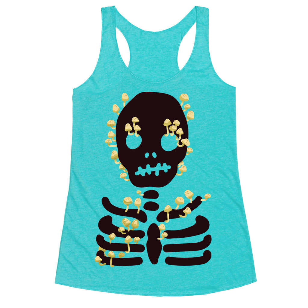Mushroom Skeleton Racerback Tank