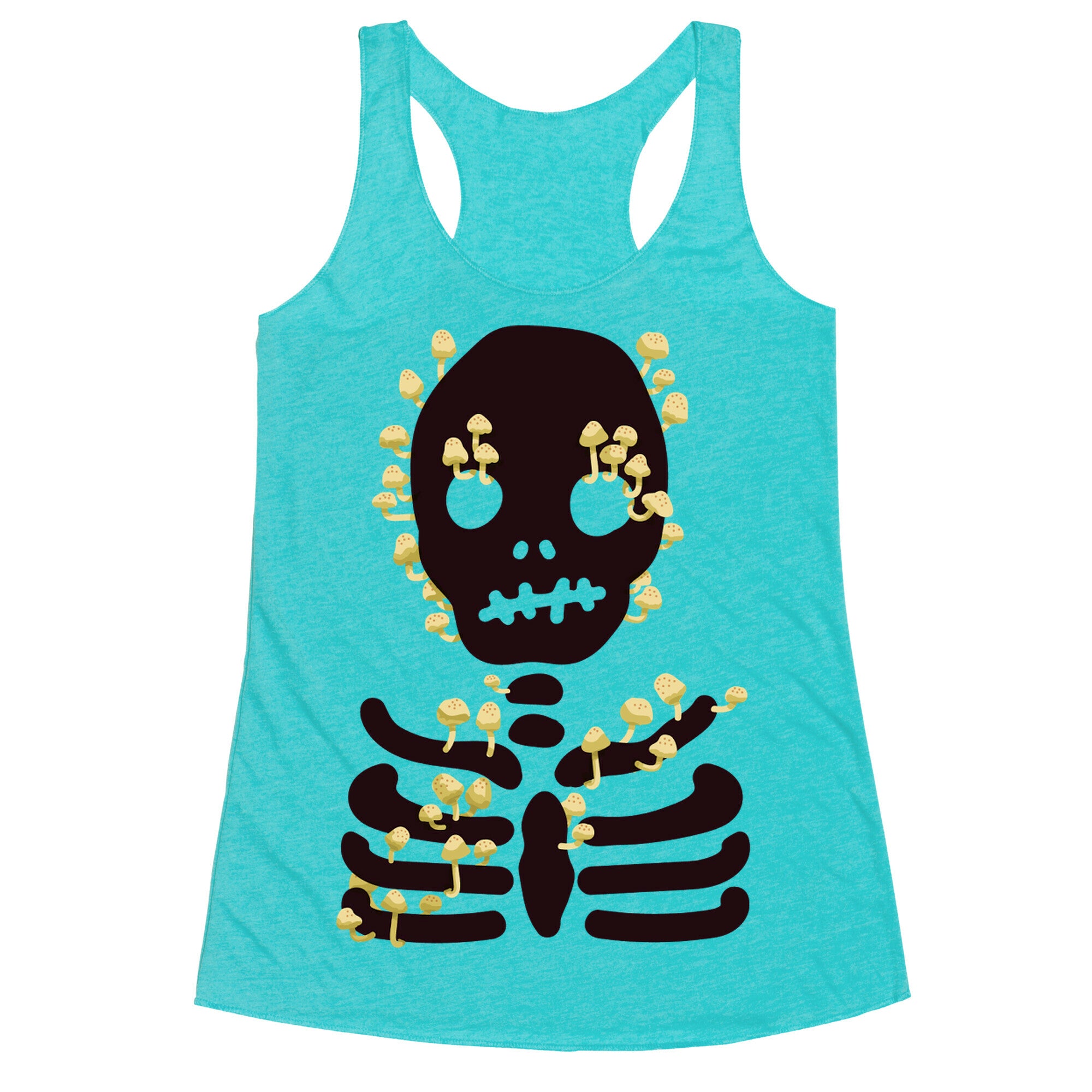 Mushroom Skeleton Racerback Tank