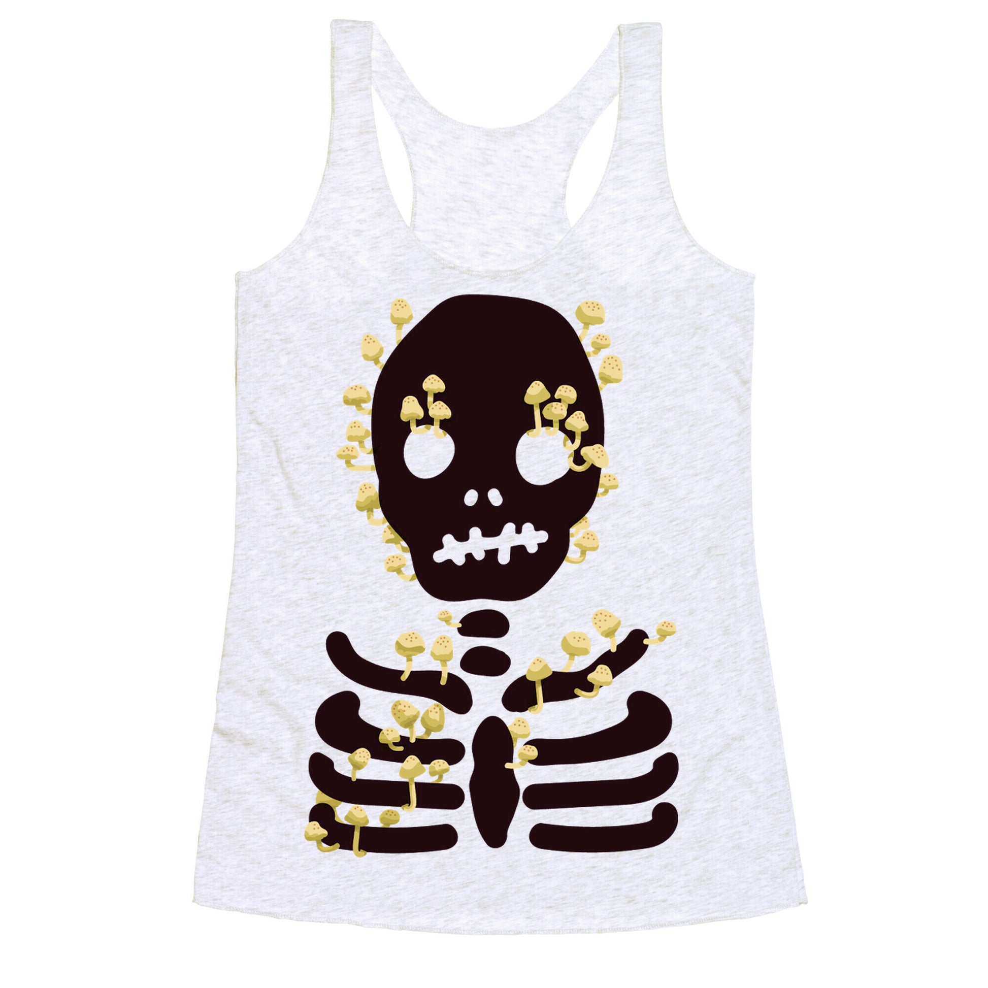 Mushroom Skeleton Racerback Tank