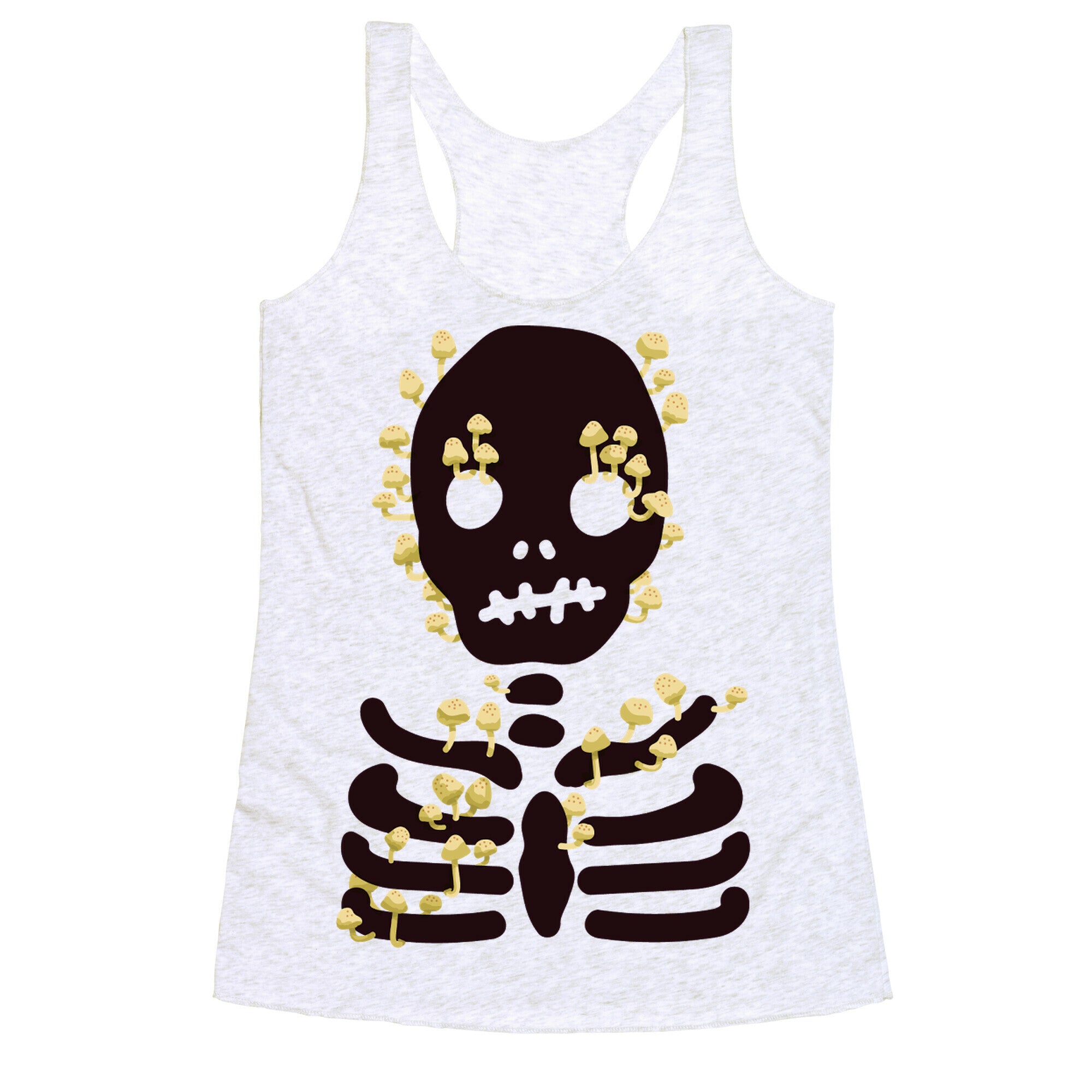 Mushroom Skeleton Racerback Tank