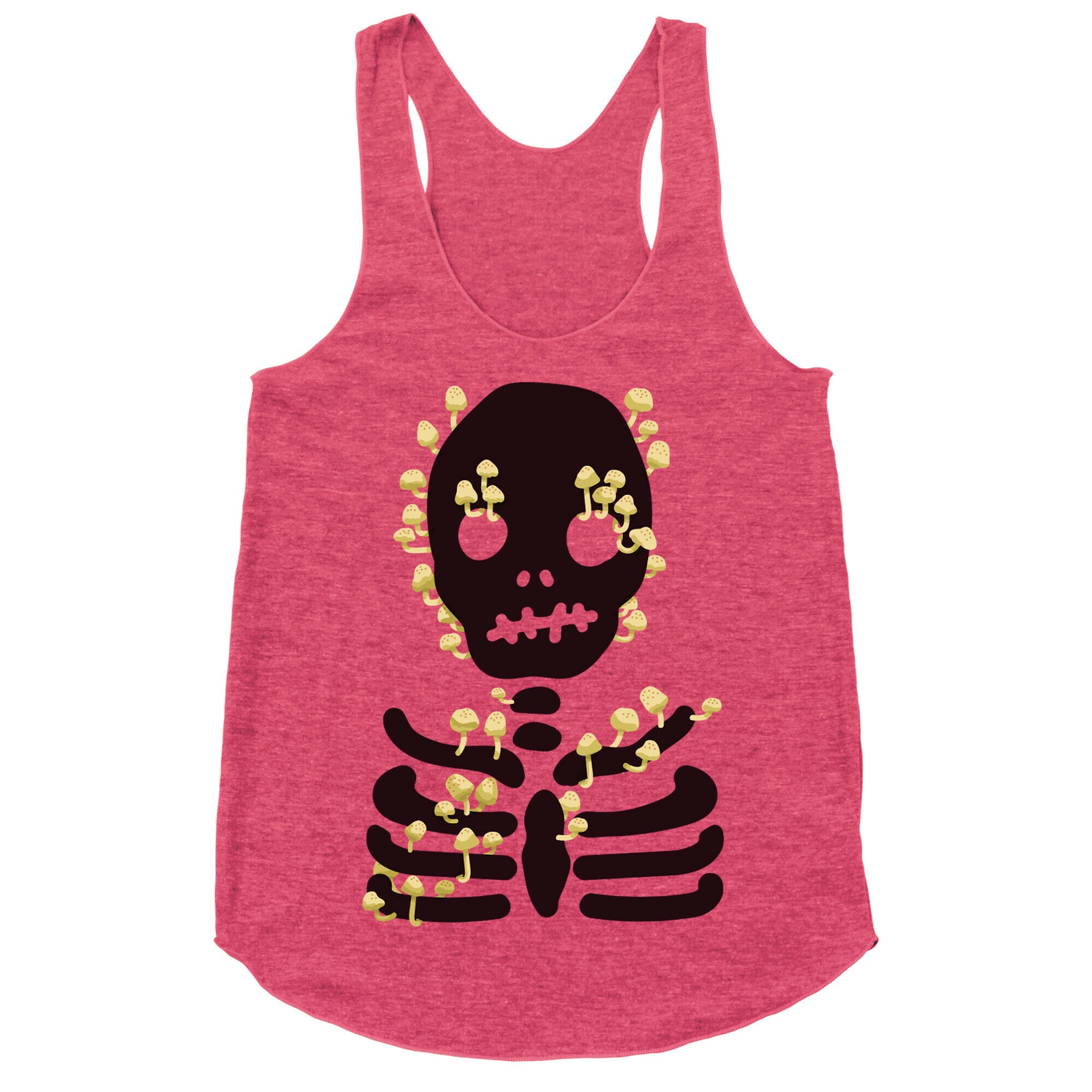 Mushroom Skeleton Racerback Tank