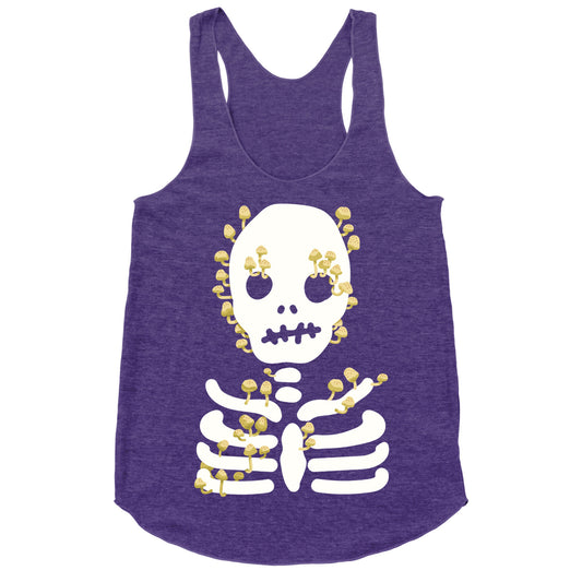 Mushroom Skeleton Racerback Tank