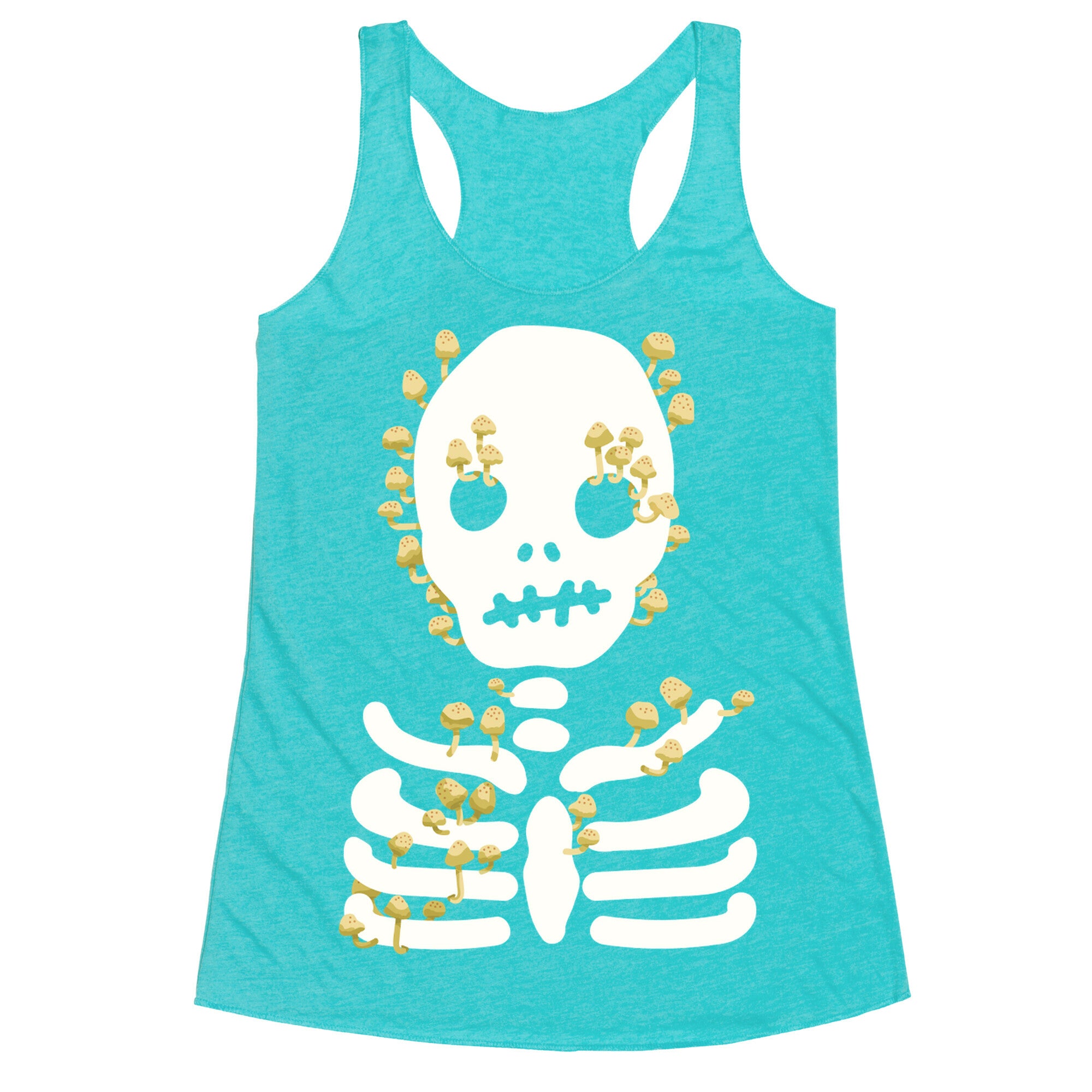 Mushroom Skeleton Racerback Tank