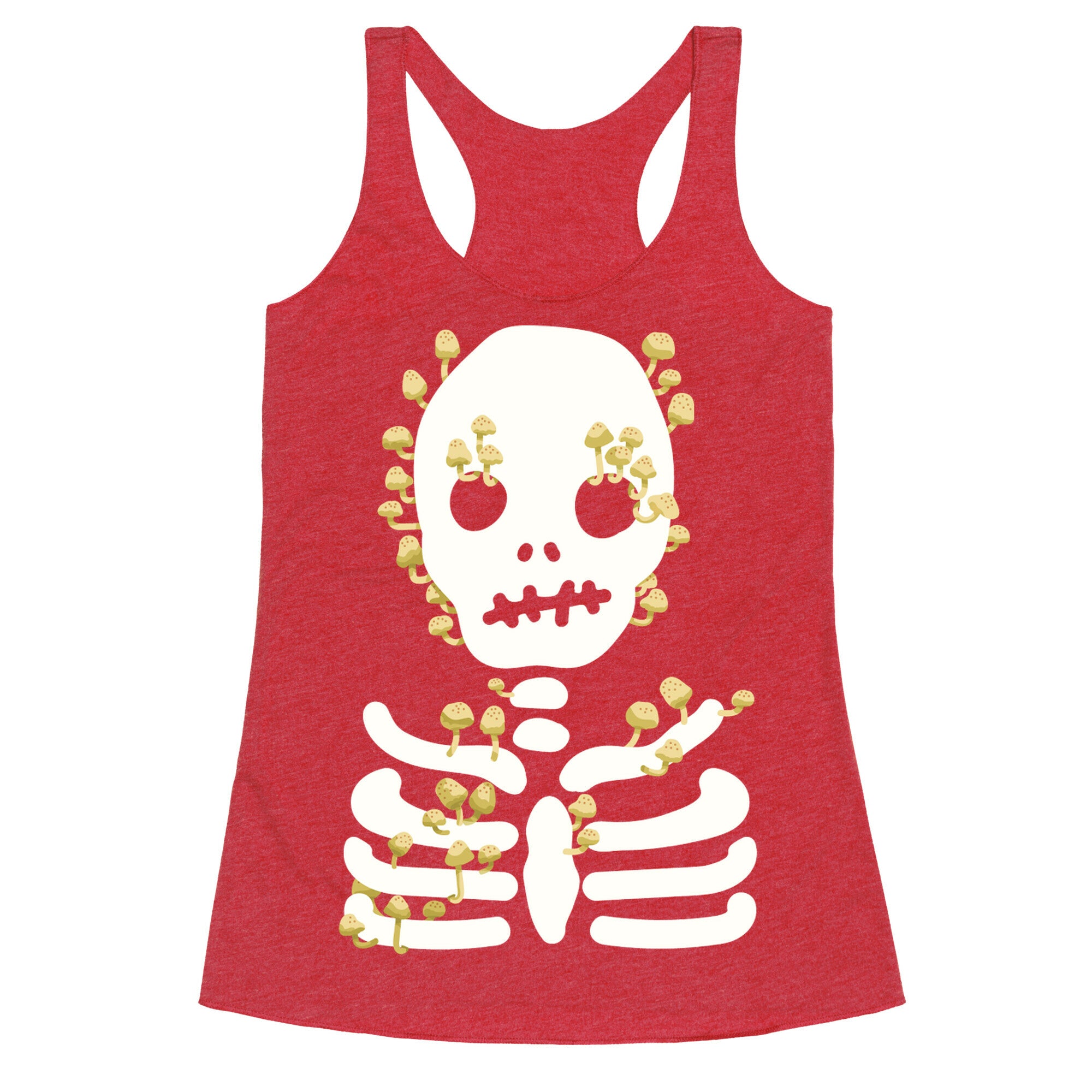 Mushroom Skeleton Racerback Tank