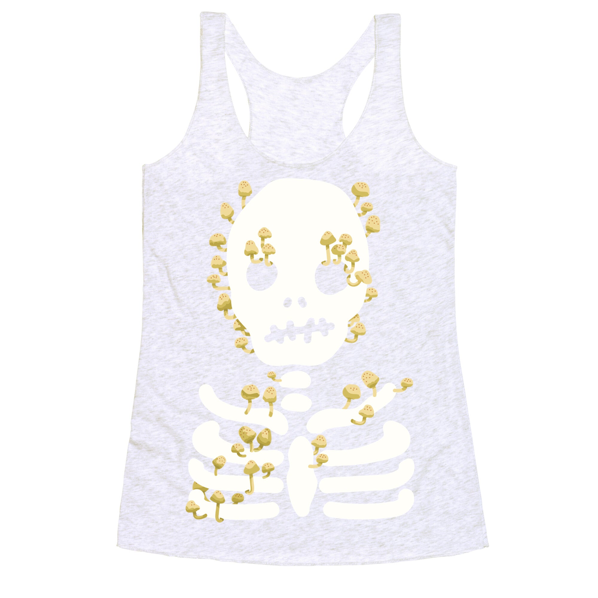 Mushroom Skeleton Racerback Tank
