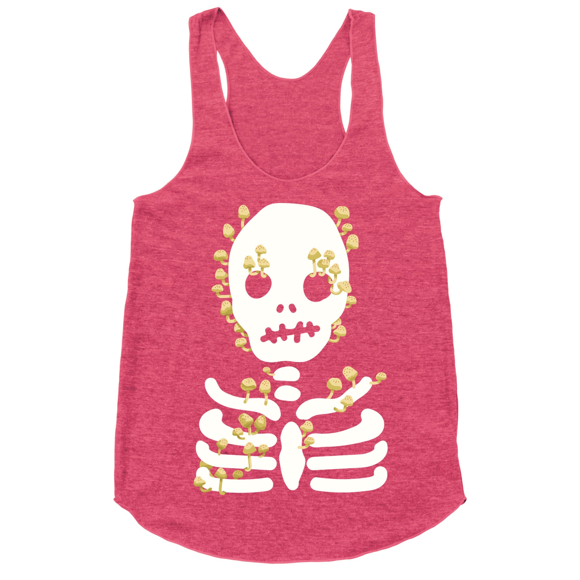 Mushroom Skeleton Racerback Tank