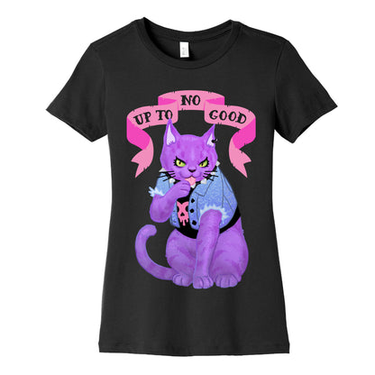 Up to No Good Pastel Goth Kitty Women's Cotton Tee