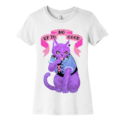 Up to No Good Pastel Goth Kitty Women's Cotton Tee