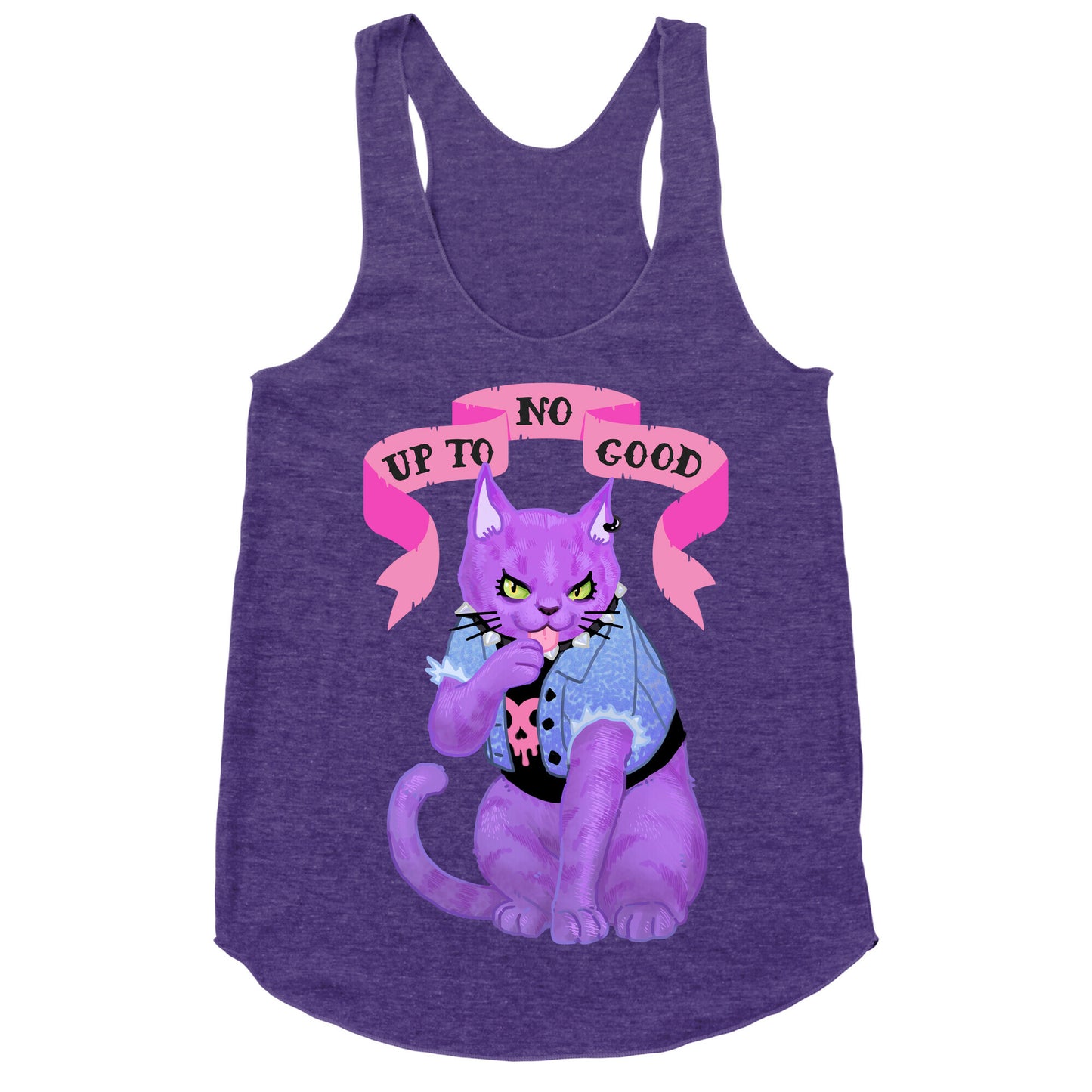 Up to No Good Pastel Goth Kitty Racerback Tank