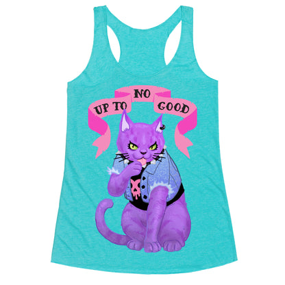 Up to No Good Pastel Goth Kitty Racerback Tank