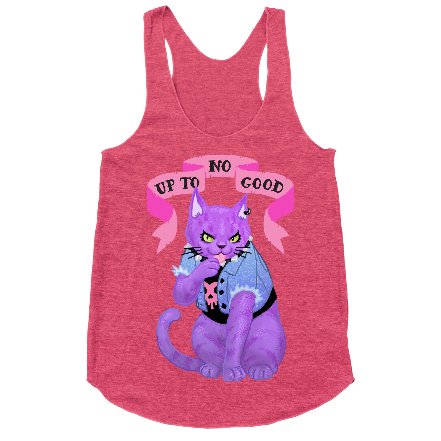 Up to No Good Pastel Goth Kitty Racerback Tank